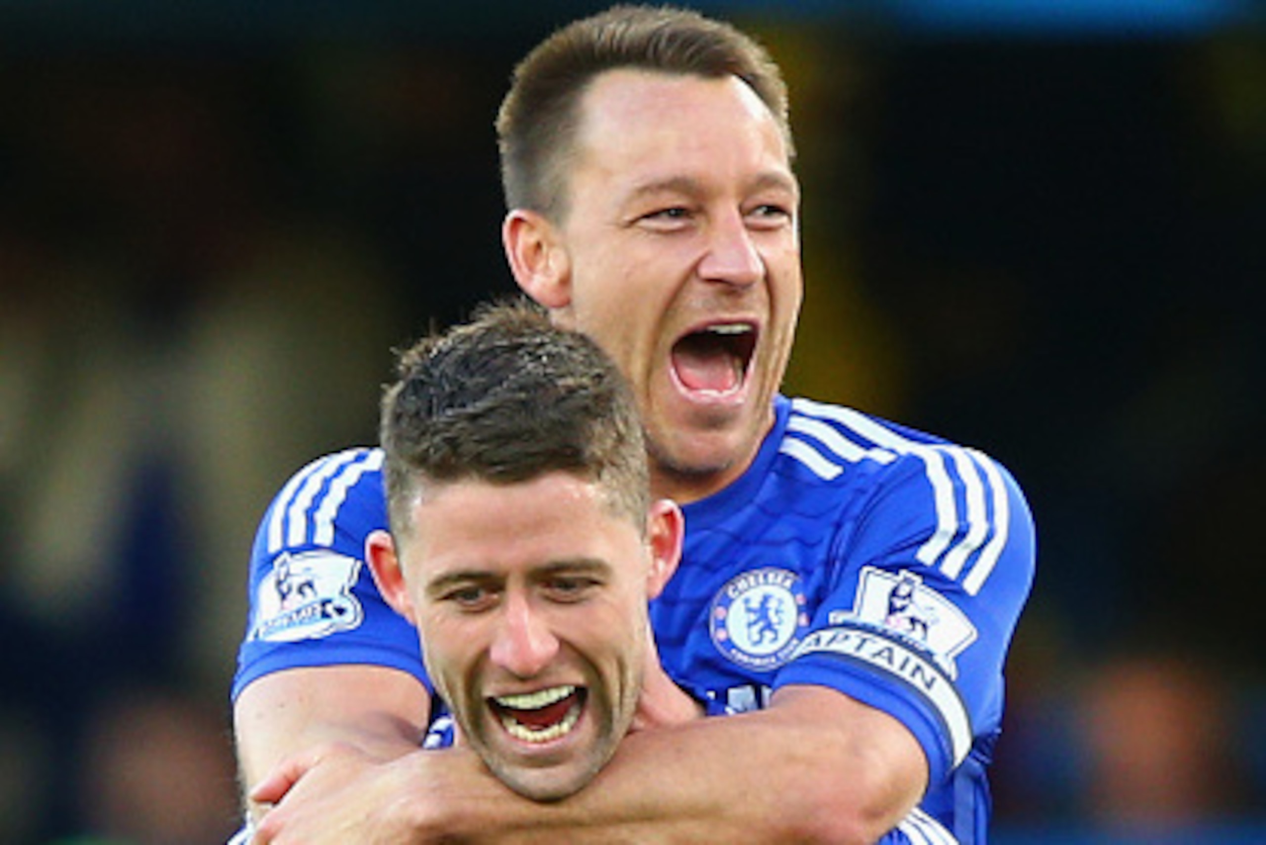 LONDON, ENGLAND - APRIL 18: John Terry and Gary Cahill of Chelsea celebrate after the Barclays Premier League match between Chelsea and Manchester United at Stamford Bridge on April 18, 2015 in London, England. (Photo by Ian Walton/Getty Images) LONDON, ENGLAND - APRIL 18: John Terry and Gary Cahill of Chelsea celebrate after the Barclays Premier League match between Chelsea and Manchester United at Stamford Bridge on April 18, 2015 in London, England. (Photo by Ian Walton/Getty Images)