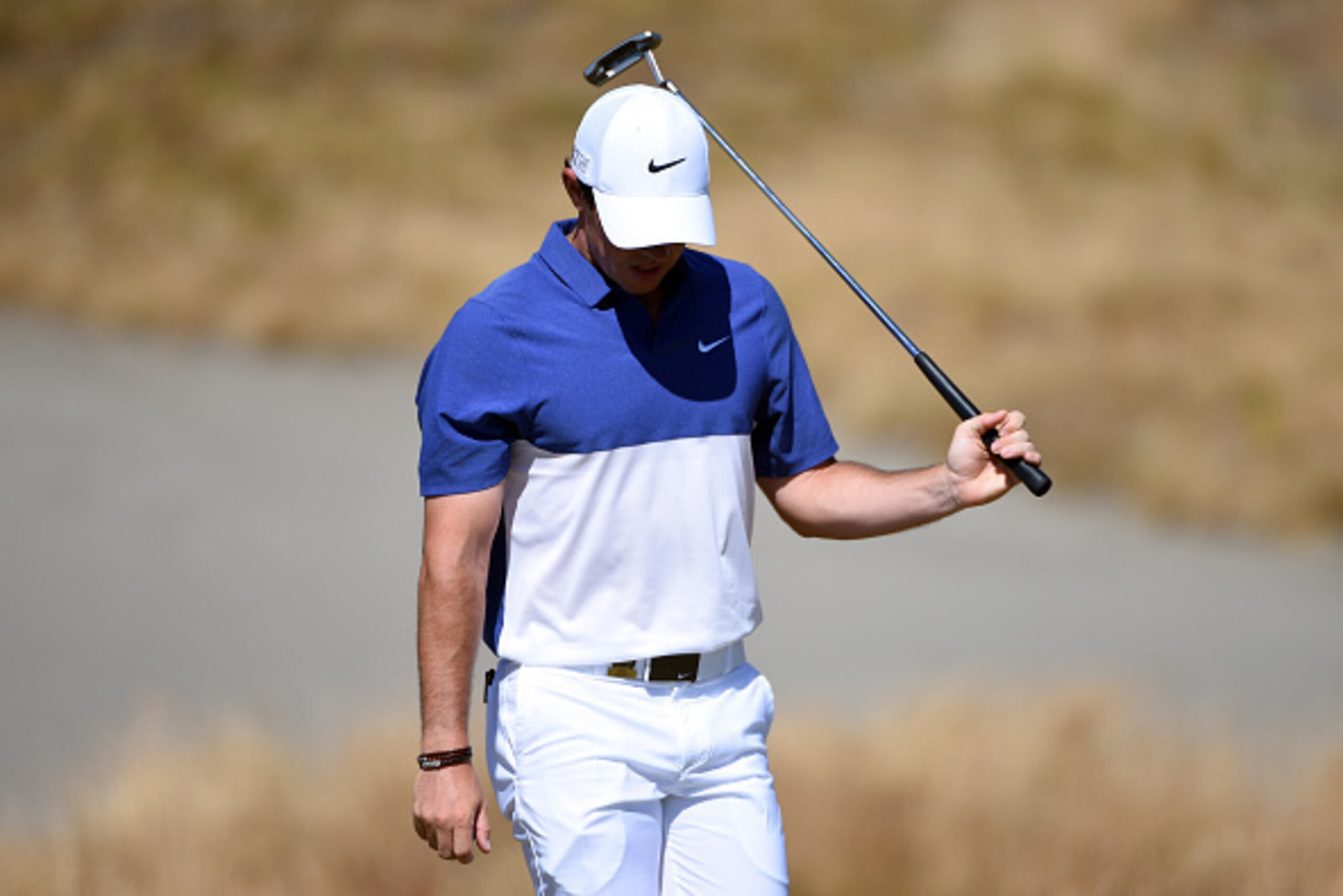UNIVERSITY PLACE, WA - JUNE 21:  Rory McIlroy of Northern Ireland reacts to a missed birdie putt on the 16th green during the final round of the 115th U.S. Open Championship at Chambers Bay on June 21, 2015 in University Place, Washington.  (Photo by Ross
