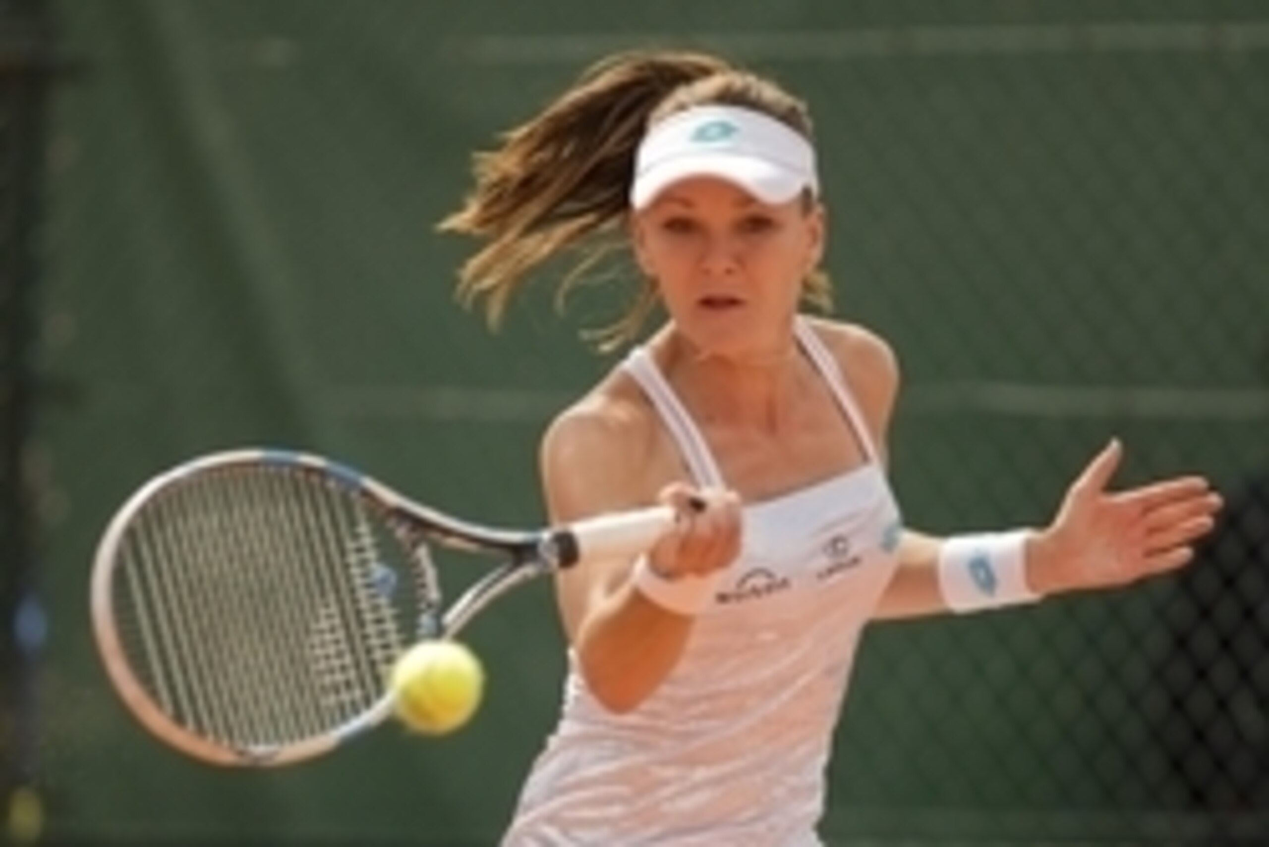 May 25, 2015; Paris, France; Agnieszka Radwanska (POL) in action during her match against Annika Beck (GER) on day two of the French Open at Roland Garros. Mandatory Credit: Susan Mullane-USA TODAY Sports