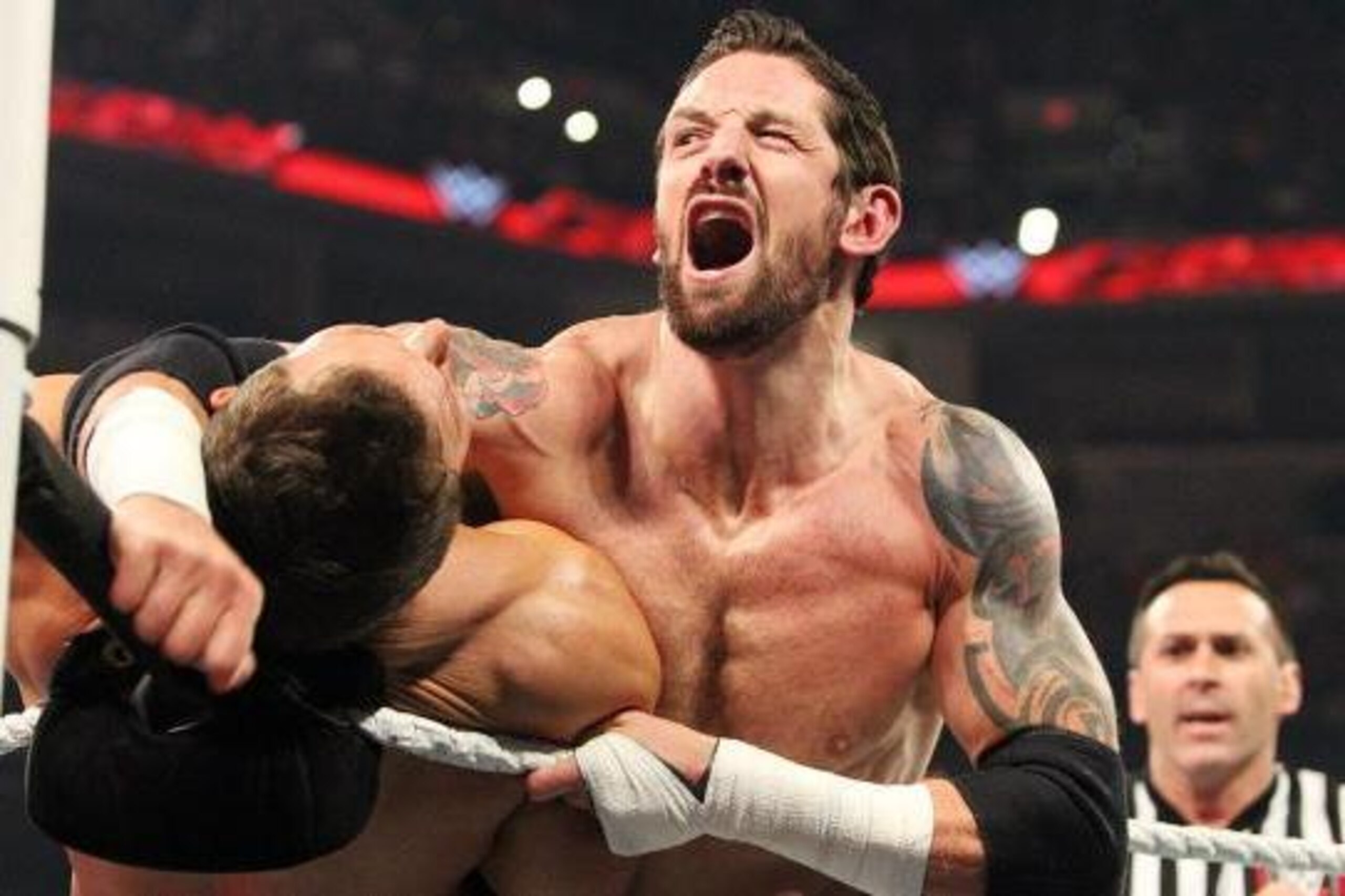 King Barrett attacks Zack Ryder. King Barrett attacks Zack Ryder.