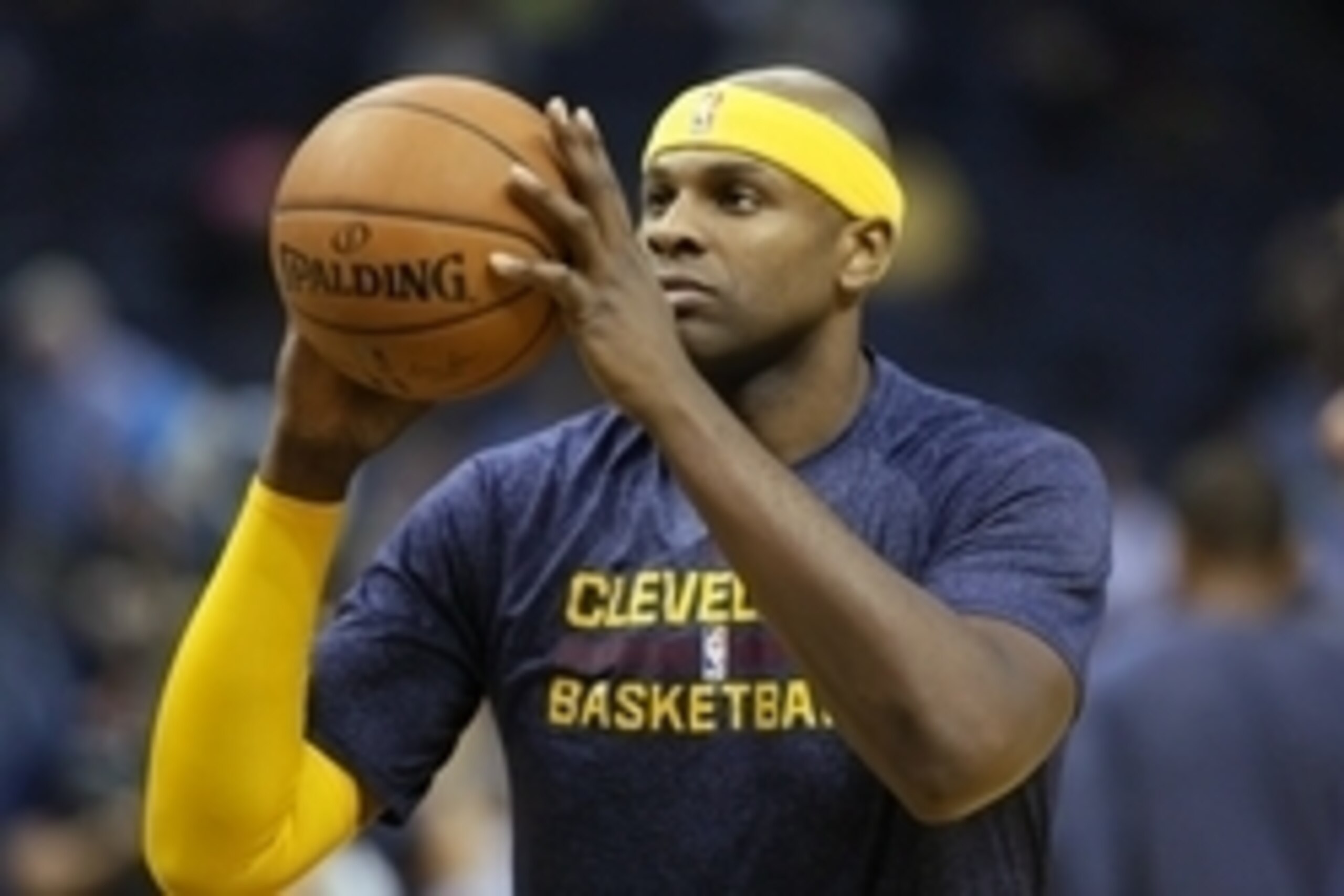 Mar 25, 2015; Memphis, TN, USA; Cleveland Cavaliers center Brendan Haywood warms up prior to the game against the Memphis Grizzlies at FedExForum. Mandatory Credit: Nelson Chenault-USA TODAY Sports