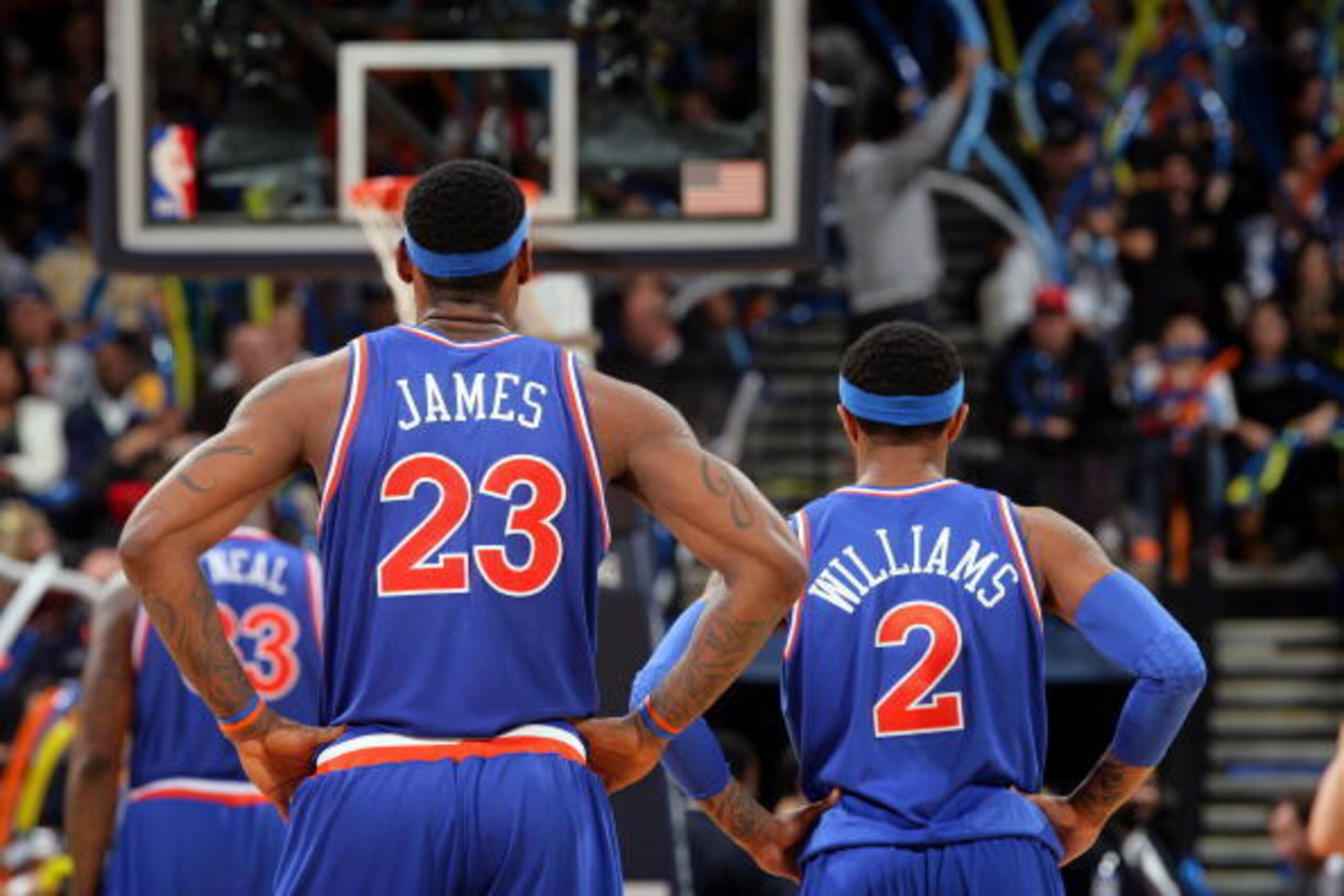 OAKLAND, CA - JANUARY 11: LeBron James #23 and Mo Williams #2 of the Cleveland Cavaliers look on during the game against the Golden State Warriors at Oracle Arena on January 11, 2010 in Oakland, California. The Cavs won 117-114. NOTE TO USER: User expre OAKLAND, CA - JANUARY 11: LeBron James #23 and Mo Williams #2 of the Cleveland Cavaliers look on during the game against the Golden State Warriors at Oracle Arena on January 11, 2010 in Oakland, California. The Cavs won 117-114. NOTE TO USER: User expre
