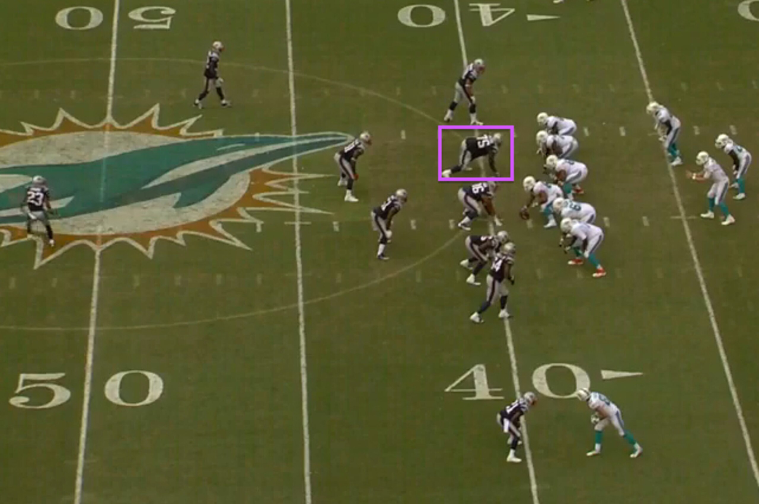 Wilfork, the 5-technique end.