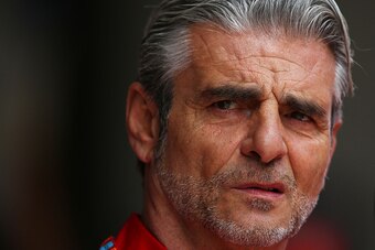 SHANGHAI, CHINA - APRIL 10:  Ferrari Team Principal Maurizio Arrivabene looks on during practice for the Formula One Grand Prix of China at Shanghai International Circuit on April 10, 2015 in Shanghai, China.  (Photo by Clive Mason/Getty Images)