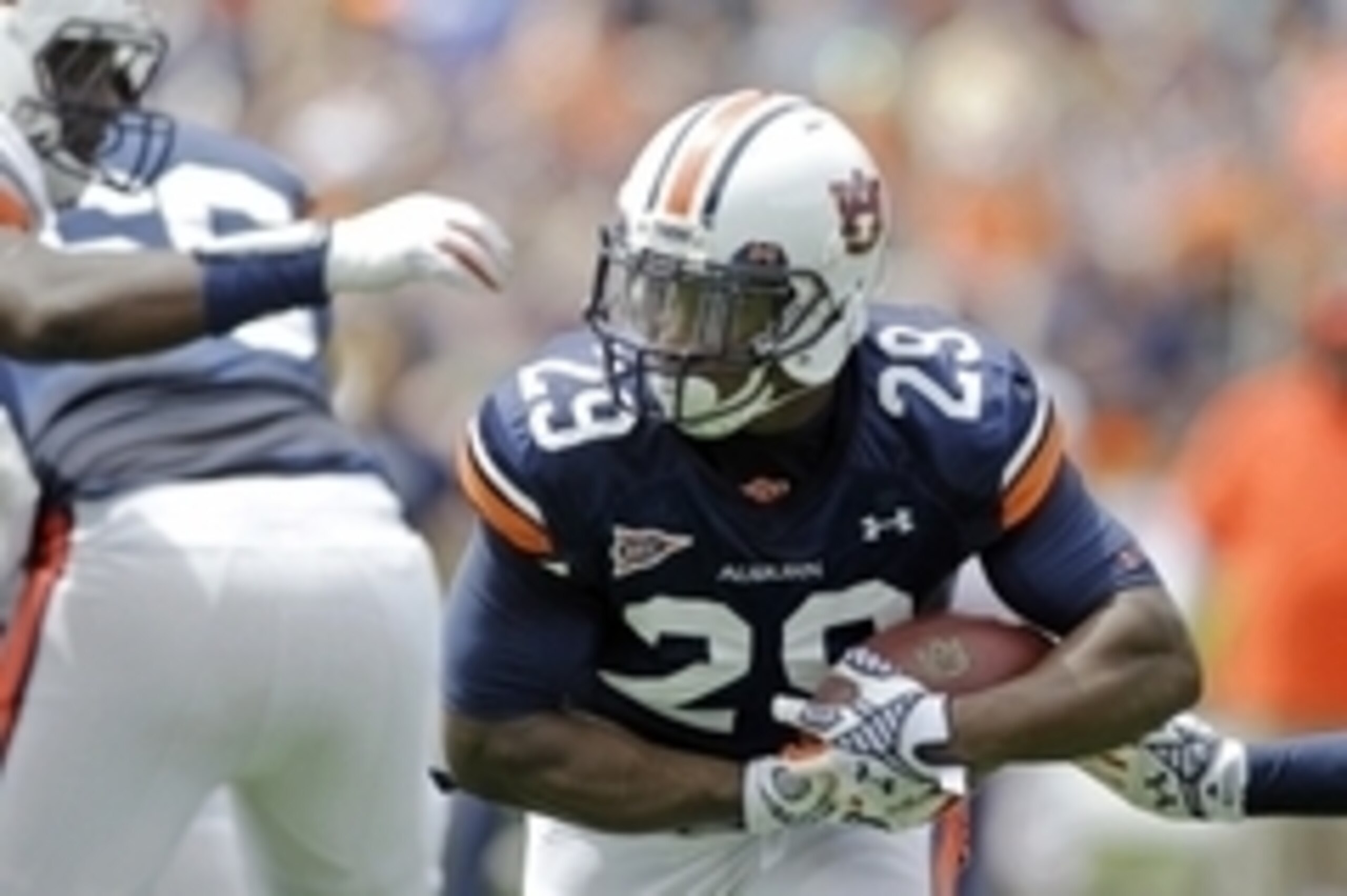 Apr 18, 2015; Auburn, AL, USA; Auburn Tigers running back Jovon Robinson (29) carries during the A-Day game at Jordan-Hare Stadium. Mandatory Credit: John Reed-USA TODAY Sports