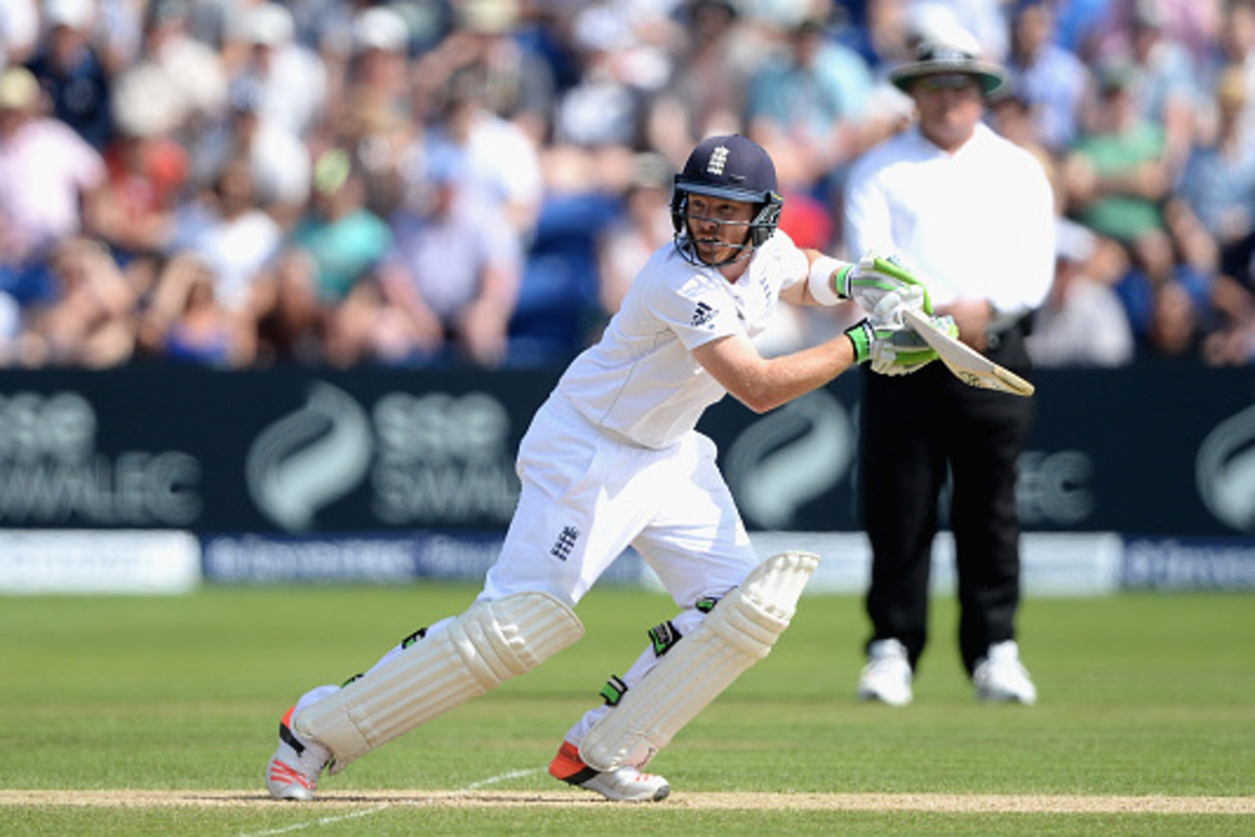 CARDIFF, WALES - JULY 10:  Ian Bell of England bats during day three of the 1st Investec Ashes Test match between England and Australia at SWALEC Stadium on July 10, 2015 in Cardiff, United Kingdom.  (Photo by Gareth Copley/Getty Images)