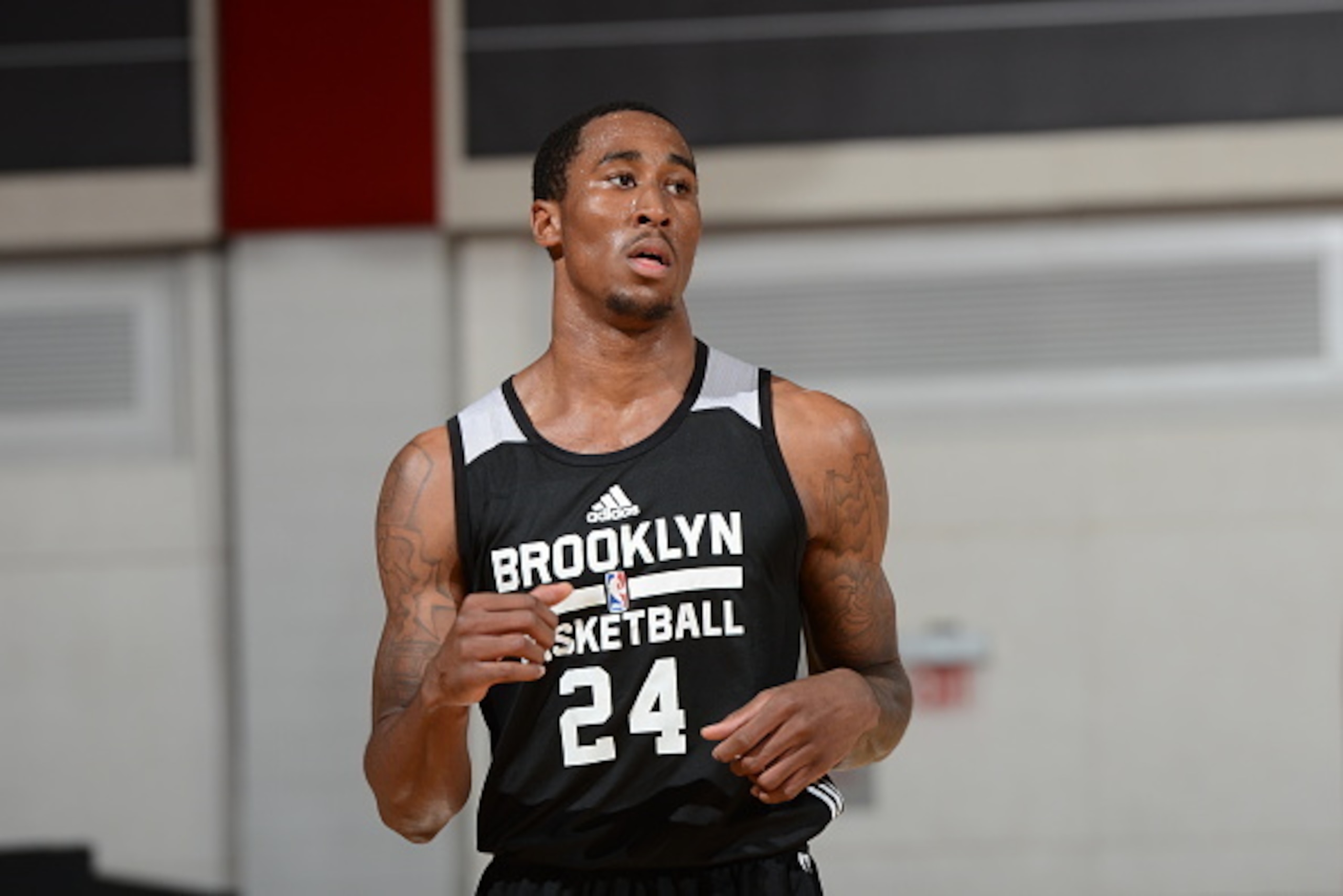 LAS VEGAS, NV - JULY 11:  Rondae Hollis-Jefferson #24 of the Brooklyn Nets looks on against the Cleveland Cavaliers on July 11, 2015 at Cox Pavilion in Las Vegas, Nevada. NOTE TO USER: User expressly acknowledges and agrees that, by downloading and or usi
