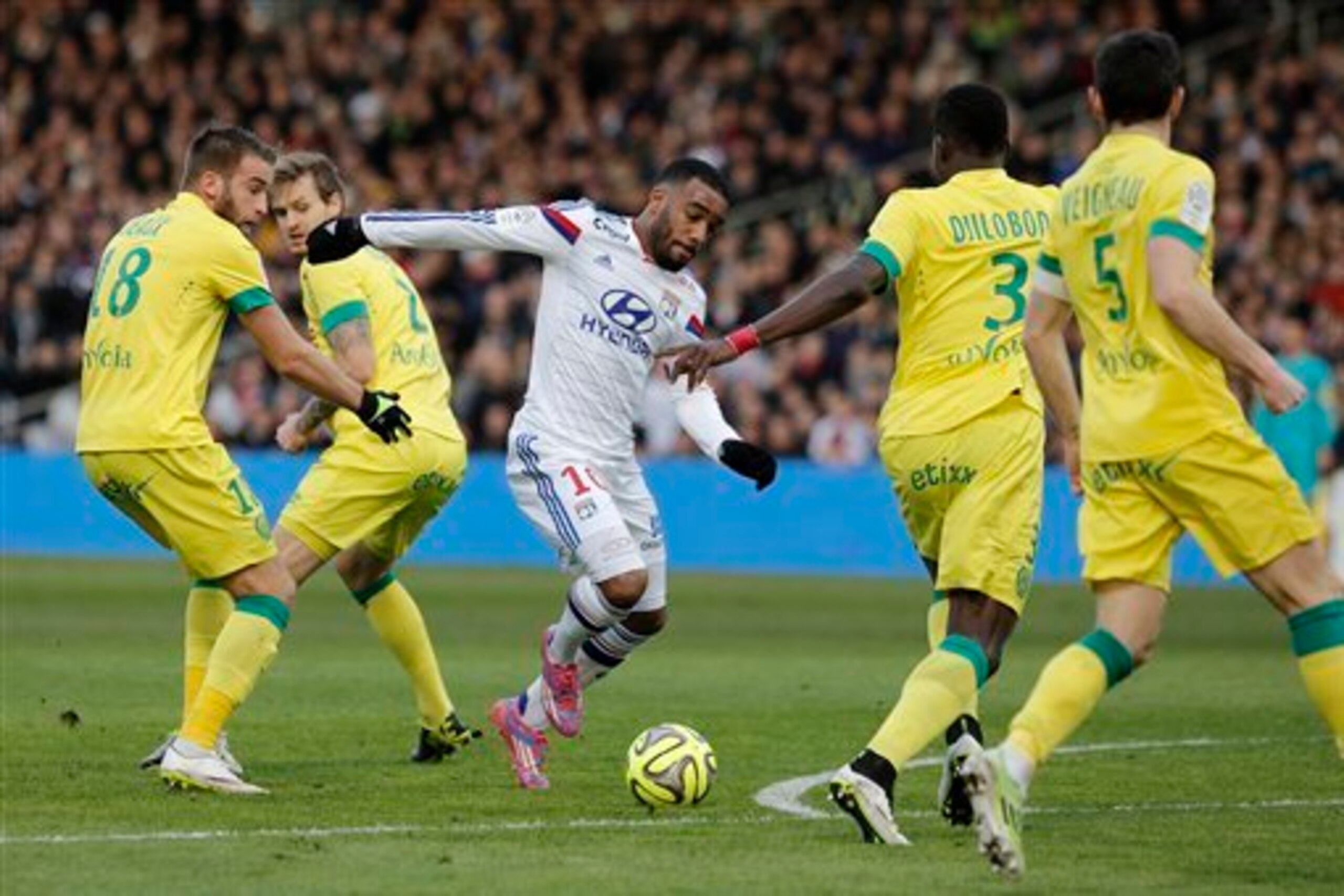Lacazette was superb for Lyon in 2014-15.