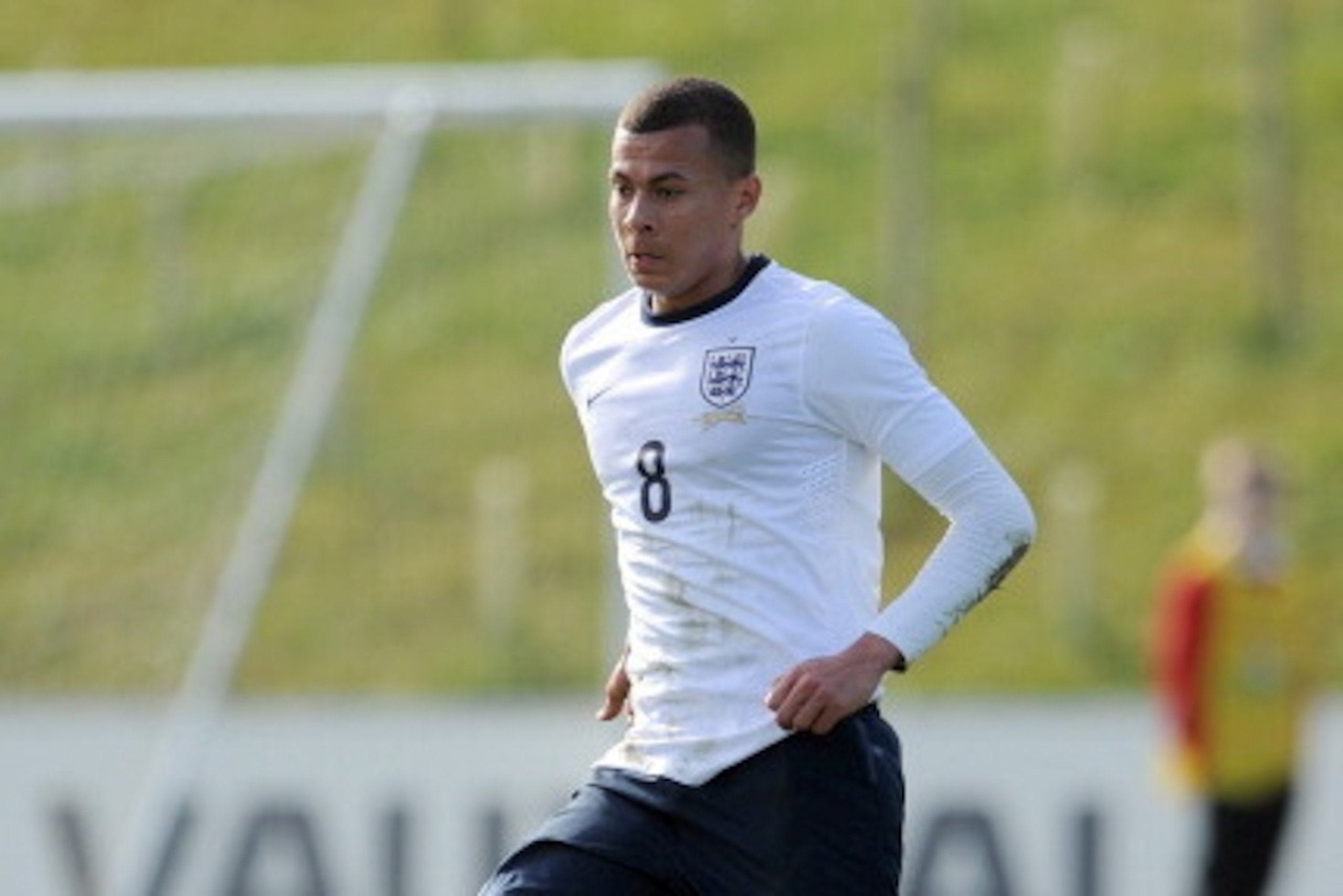 BURTON UPON TRENT, ENGLAND - MARCH 3:  Dele Alli of England during the U18 International friendly match between England and Croatia at St Georges Park on March 3, 2014 in Burton upon Trent, England. (Photo by Clint Hughes/Getty Images)