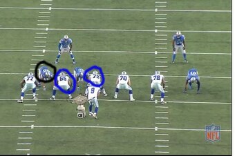 Suh against the Cowboys offensive line