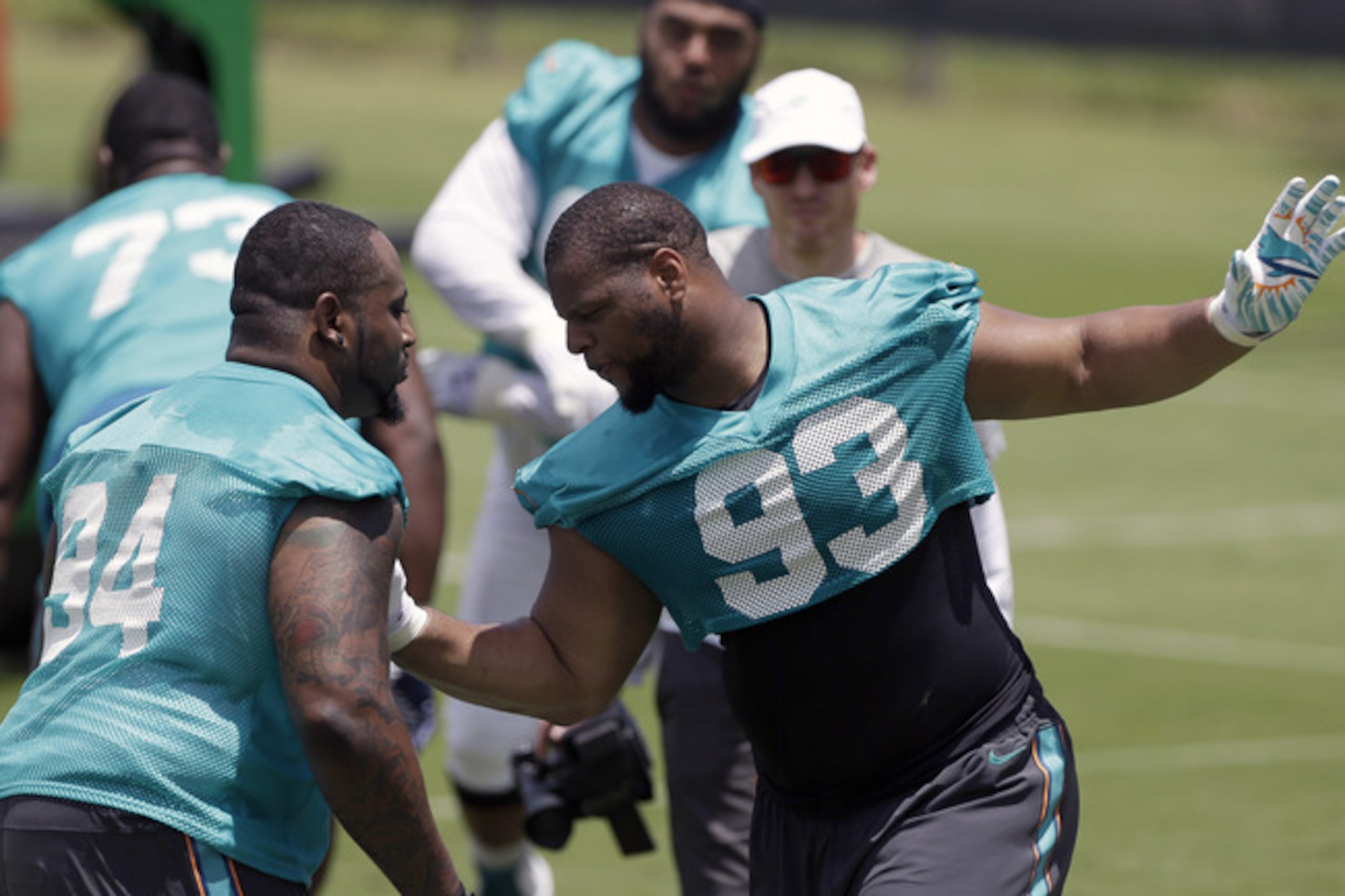 C.J. Mosley (left) and Ndamukong Suh. C.J. Mosley (left) and Ndamukong Suh.