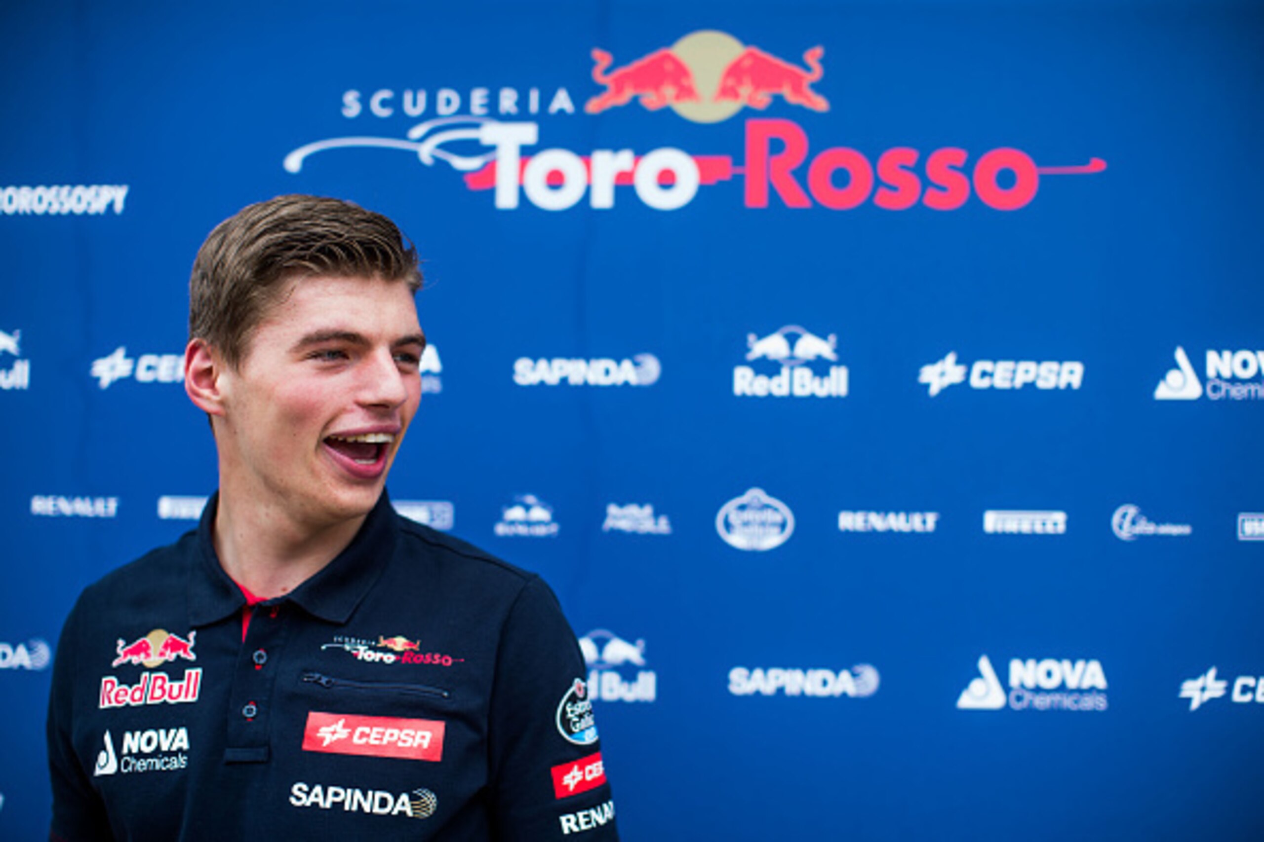 NORTHAMPTON, ENGLAND - JULY 02: Max Verstappen of Scuderia Toro Rosso and The Netherlands during previews to the Formula One Grand Prix of Great Britain at Silverstone Circuit on July 2, 2015 in Northampton, England. (Photo by Peter Fox/Getty Images) NORTHAMPTON, ENGLAND - JULY 02: Max Verstappen of Scuderia Toro Rosso and The Netherlands during previews to the Formula One Grand Prix of Great Britain at Silverstone Circuit on July 2, 2015 in Northampton, England. (Photo by Peter Fox/Getty Images)