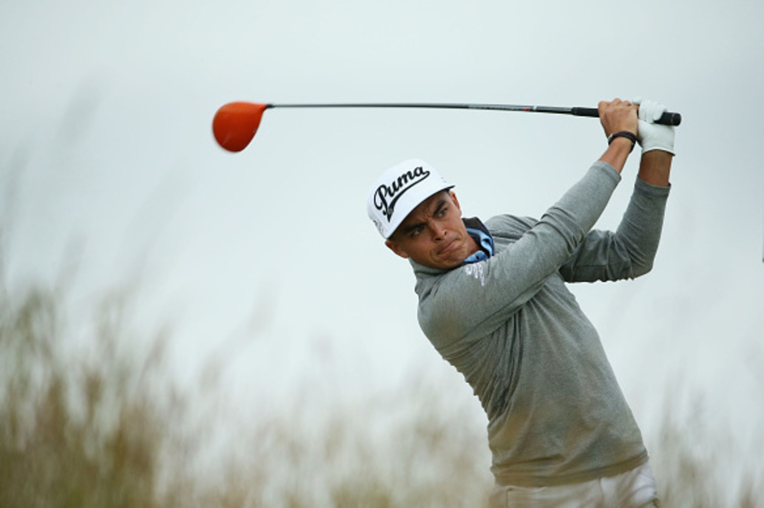 ST ANDREWS, SCOTLAND - JULY 14:  Rickie Fowler of the United States plays a shot during practice ahead of the 144th Open Championship at The Old Course on July 14, 2015 in St Andrews, Scotland.  (Photo by Streeter Lecka/Getty Images)