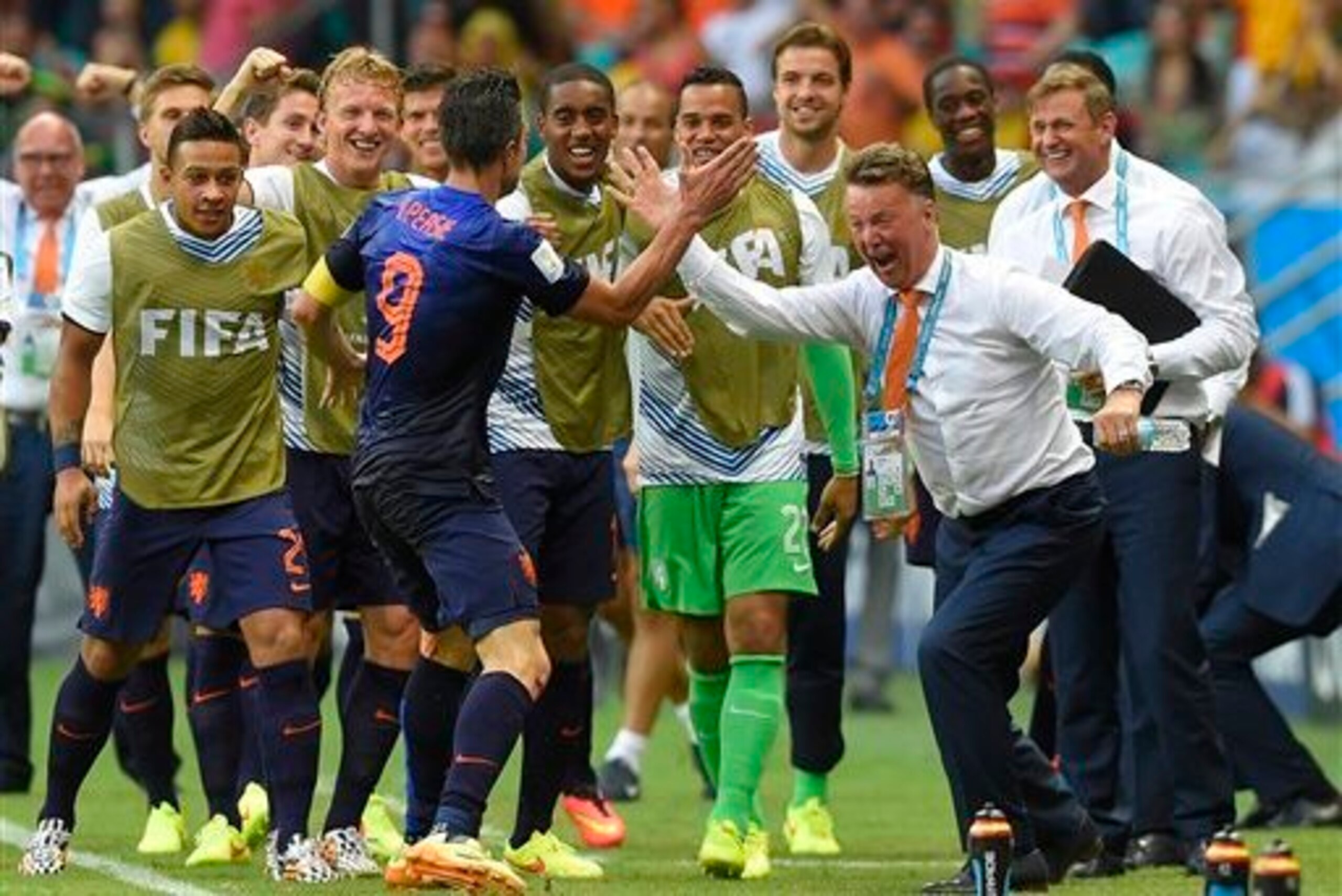 Van Persie and Van Gaal seemed on excellent terms at last summer's World Cup.