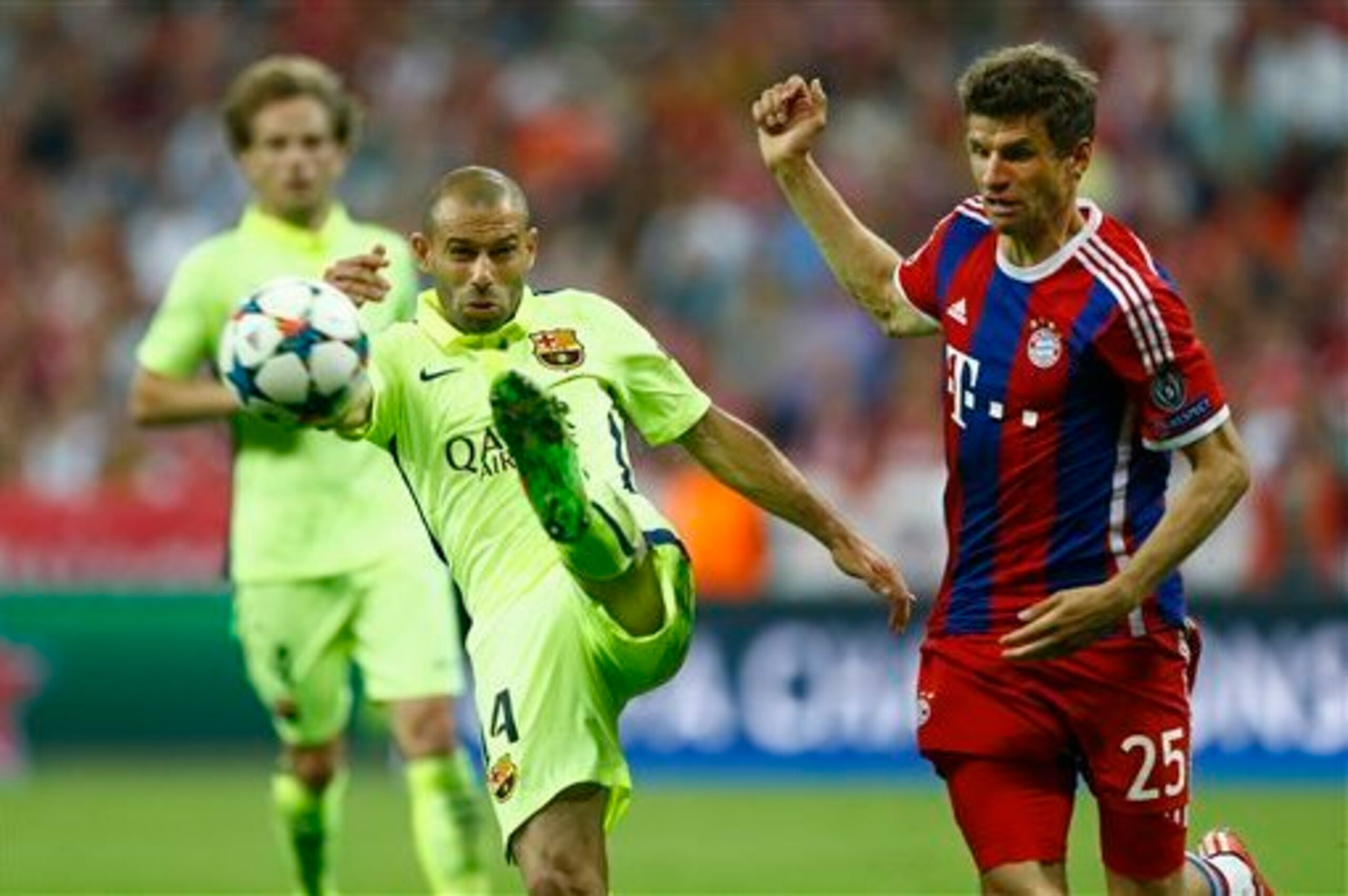 Mascherano has become the mainstay of Barcelona's defence. Mascherano has become the mainstay of Barcelona's defence.