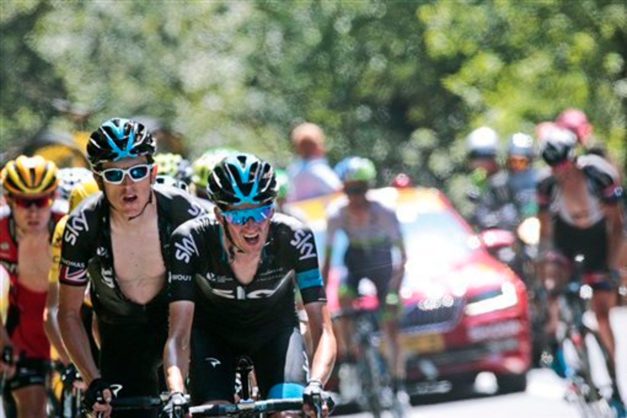 Thomas did a magnificent job for Team Sky. Thomas did a magnificent job for Team Sky.