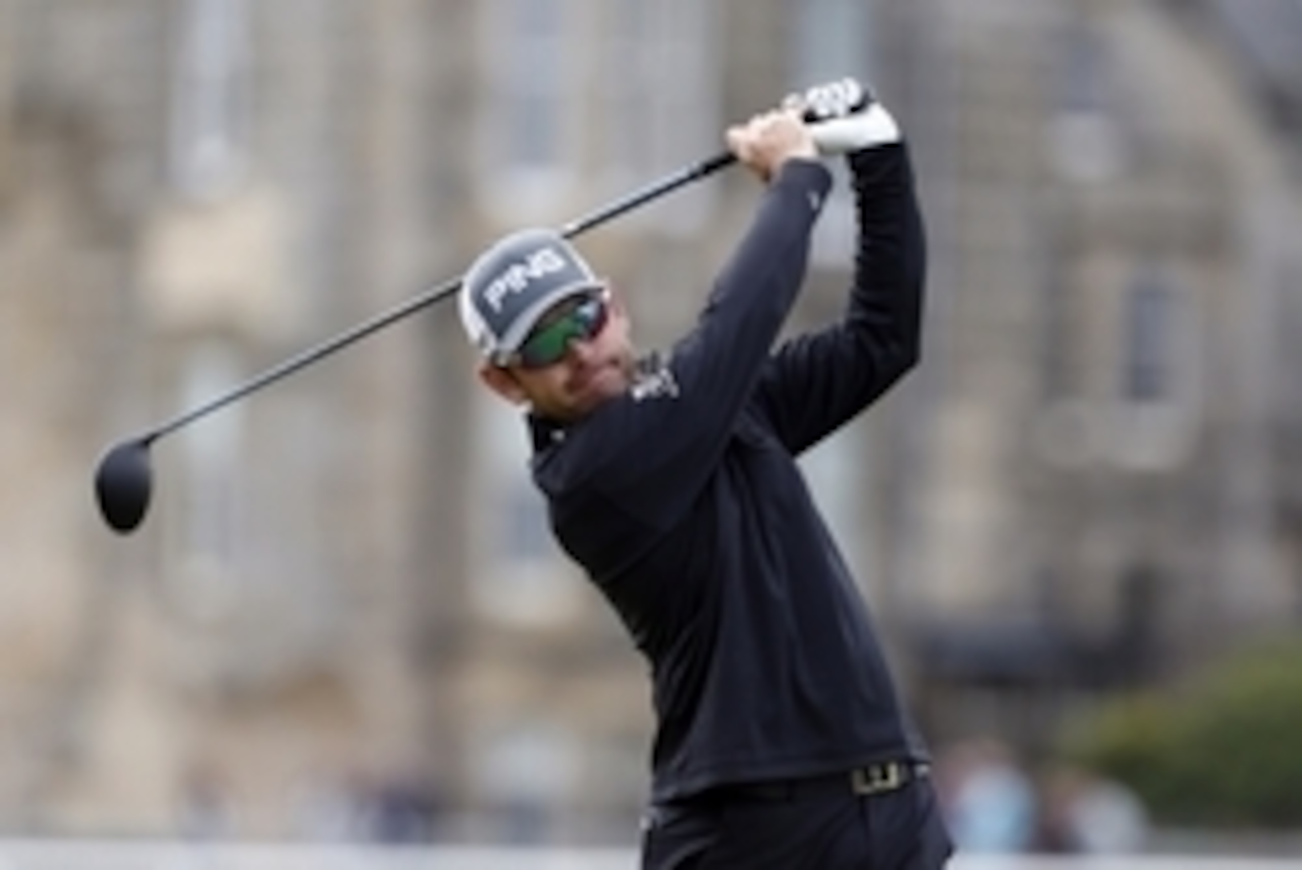 Jul 16, 2015; St. Andrews, Scotland, SCT; Louis Oosthuizen tees off on the second hole during the first round for the 144th Open Championship at St. Andrews - Old Course. Mandatory Credit: Brian Spurlock-USA TODAY Sports Jul 16, 2015; St. Andrews, Scotland, SCT; Louis Oosthuizen tees off on the second hole during the first round for the 144th Open Championship at St. Andrews - Old Course. Mandatory Credit: Brian Spurlock-USA TODAY Sports