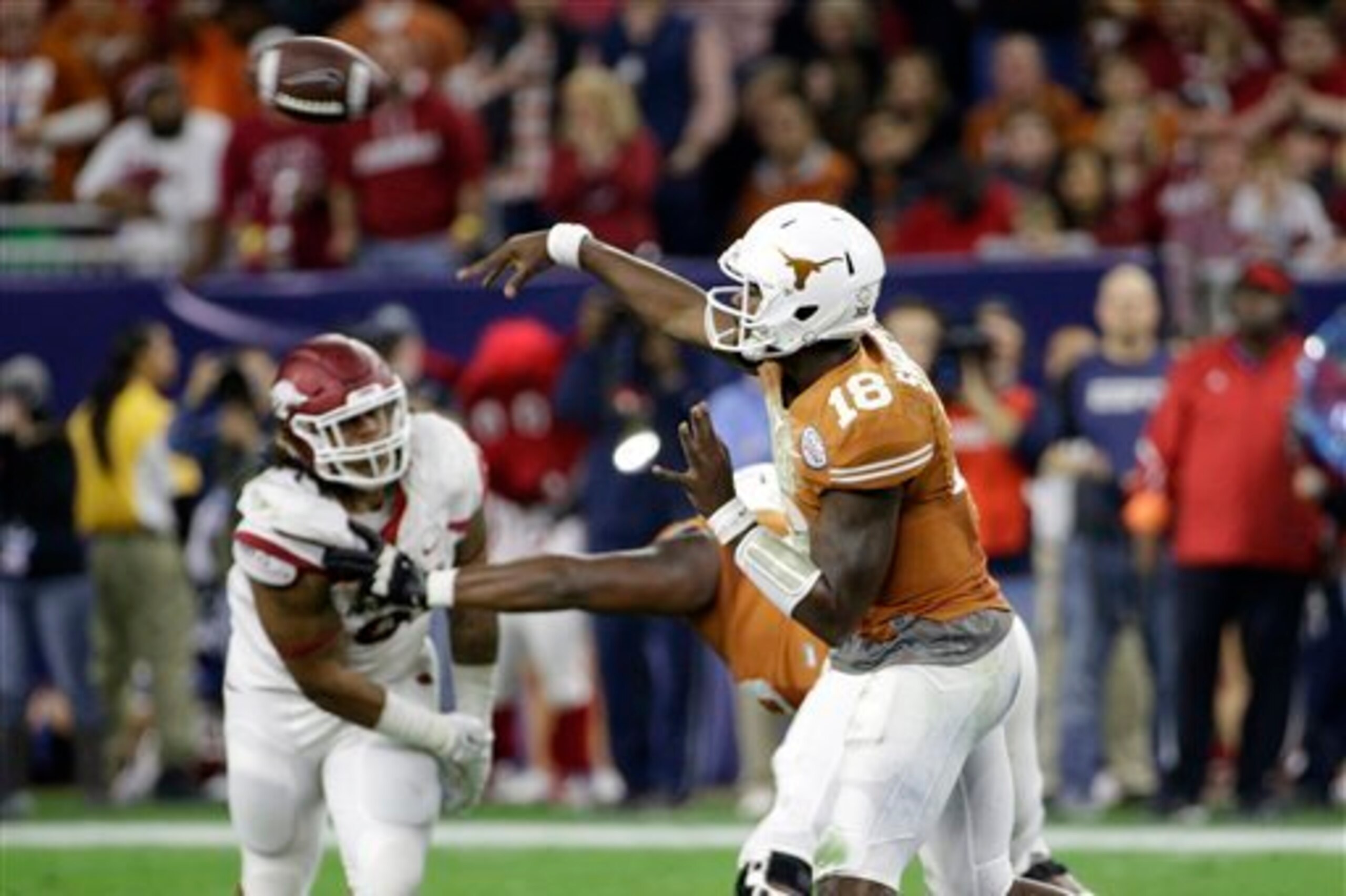 Texas' helmets are simple but instantly known across college football.