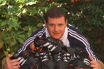 Everyone loved Predators in the '90s, including Paul Gascoigne, shown in 1995.