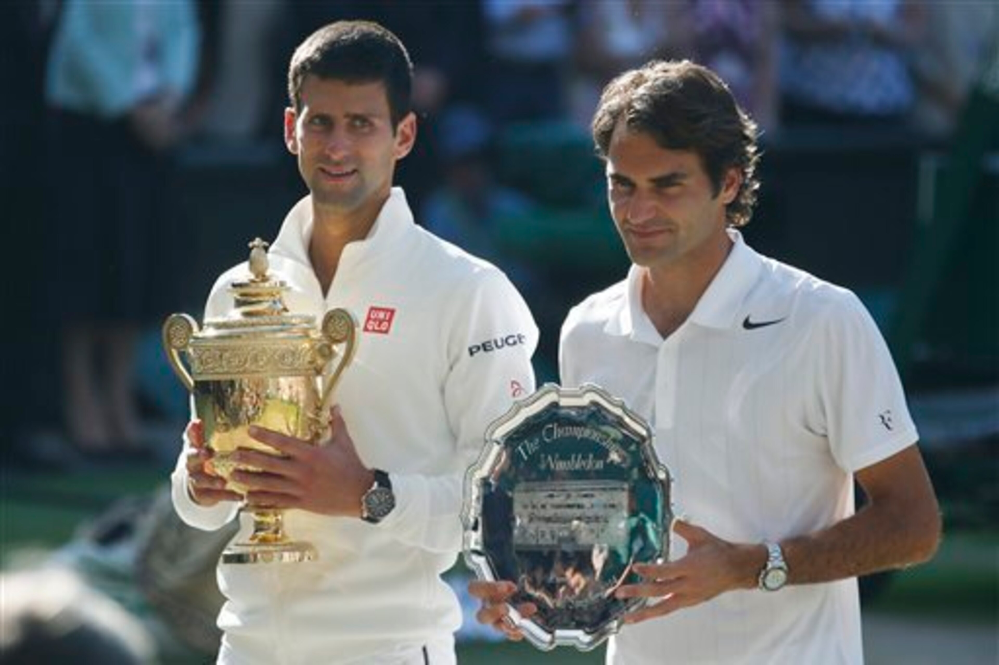 Roger Federer couldn't outlast Novak Djokovic in their epic 2014 Wimbledon final.