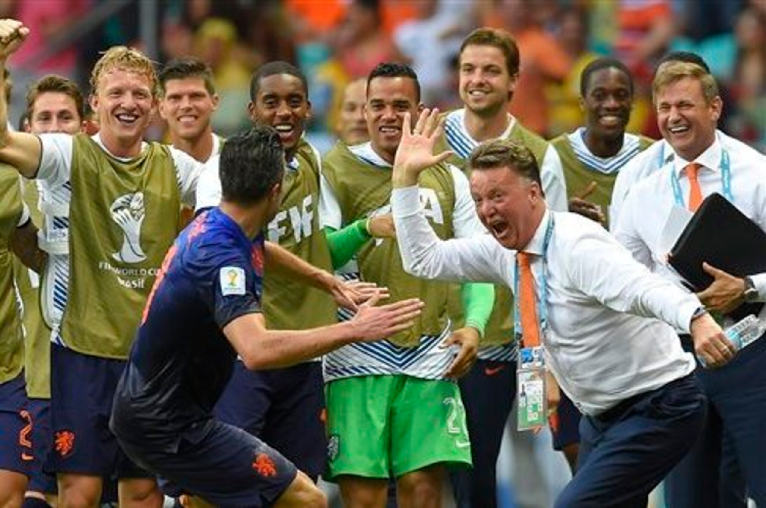 Van Persie and Van Gaal in happier times