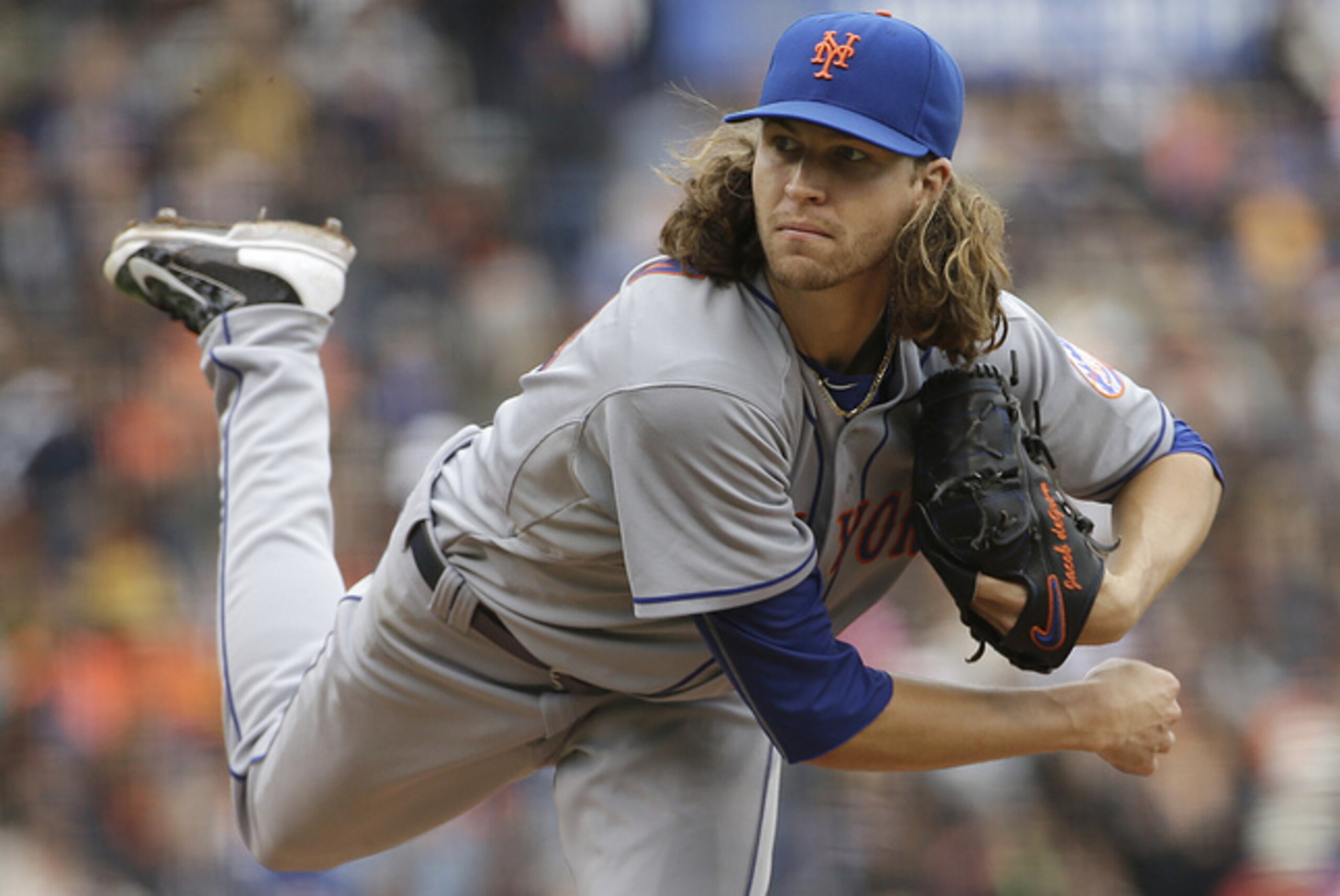 Jacob deGrom and his 2.18 ERA are leading the way for the Mets.