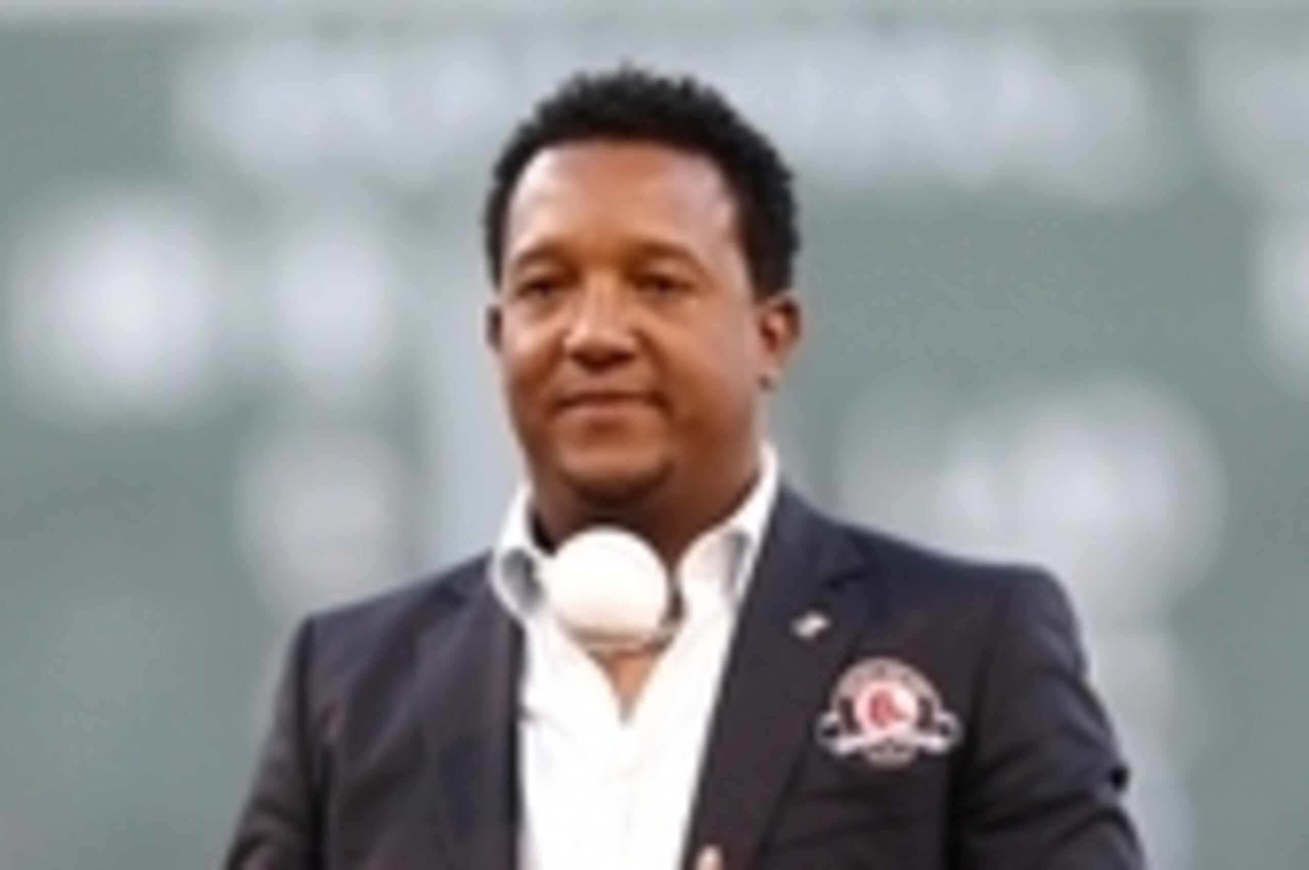 Aug 14, 2014; Boston, MA, USA; Boston Red Sox former pitcher Pedro Martinez flips a baseball as part of the Red Sox Hall of Fame Class of 2014 before the game against the Houston Astros at Fenway Park. Mandatory Credit: Greg M. Cooper-USA TODAY Sports Aug 14, 2014; Boston, MA, USA; Boston Red Sox former pitcher Pedro Martinez flips a baseball as part of the Red Sox Hall of Fame Class of 2014 before the game against the Houston Astros at Fenway Park. Mandatory Credit: Greg M. Cooper-USA TODAY Sports