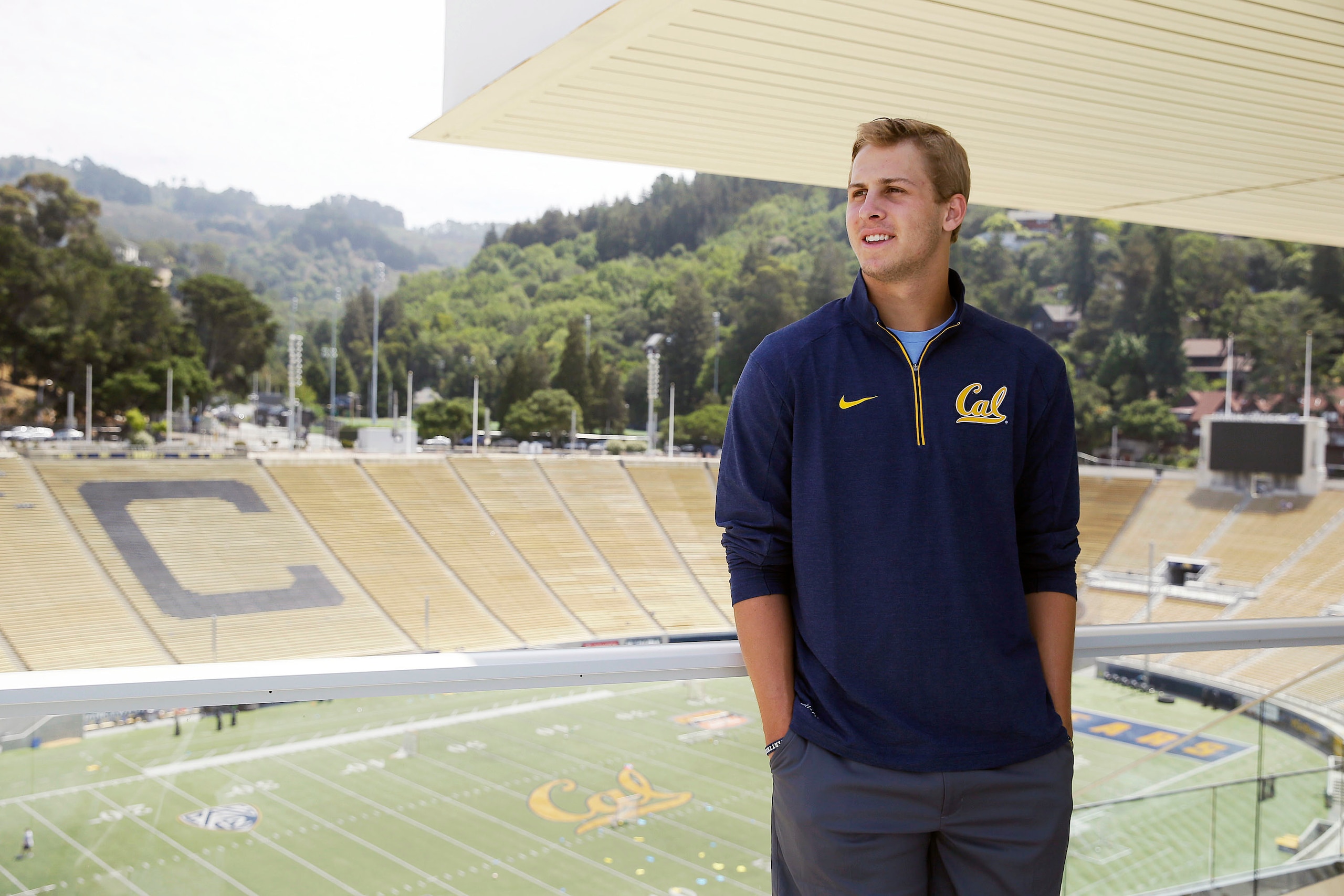Jared Goff at Memorial Stadium. Jared Goff at Memorial Stadium.