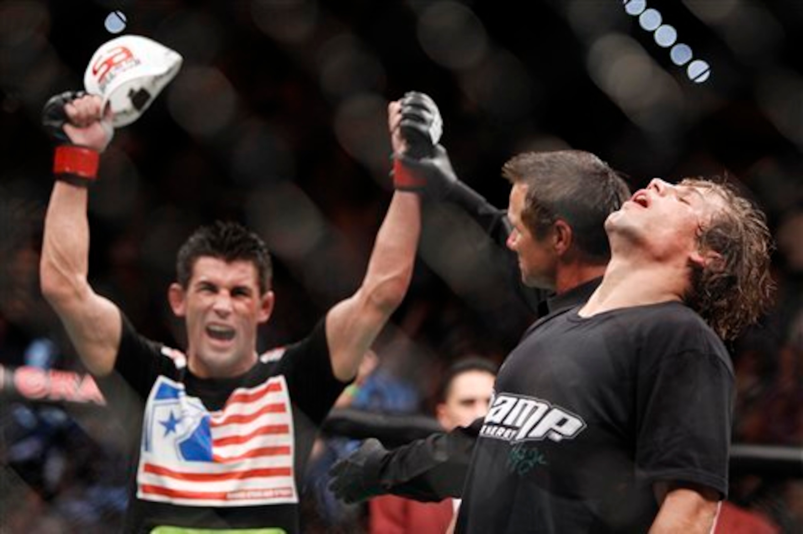 Dominick Cruz in victory over Urijah Faber. Dominick Cruz in victory over Urijah Faber.