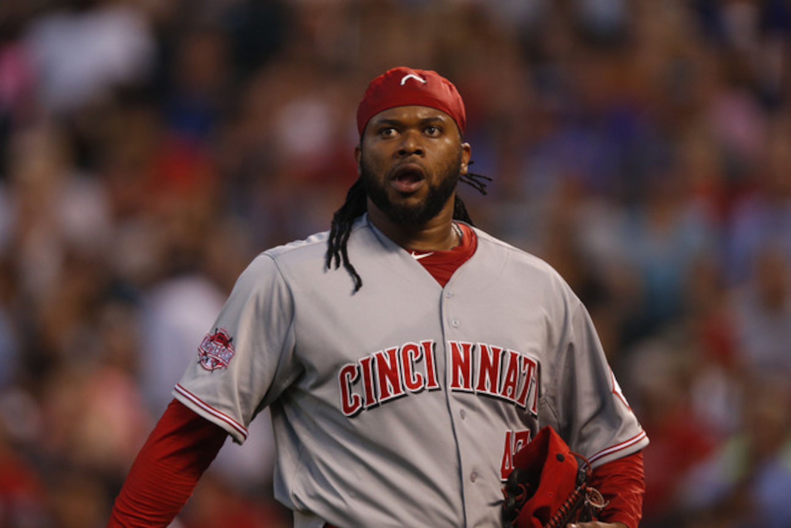 When he first heard about the trade Saturday, Cueto said his "thoughts were all over the place." When he first heard about the trade Saturday, Cueto said his "thoughts were all over the place."