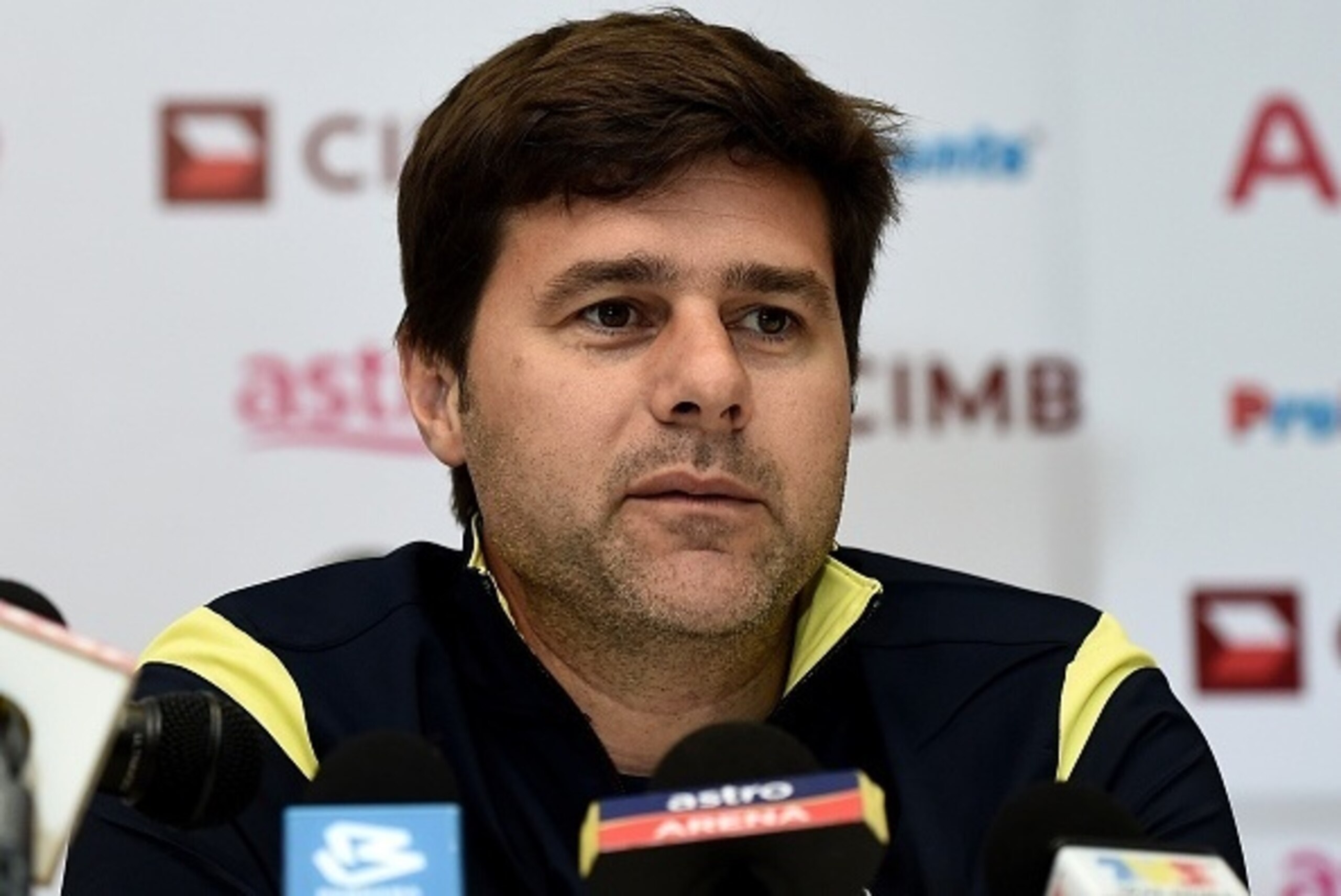 Tottenham Hotspur's Argentinian manager and head coach Mauricio Pochettino addresses the media in Kuala Lumpur on May 26, 2015 on the eve of a friendly football match against Malaysia XI. The League Cup finalists will play a Malaysian select team on their Tottenham Hotspur's Argentinian manager and head coach Mauricio Pochettino addresses the media in Kuala Lumpur on May 26, 2015 on the eve of a friendly football match against Malaysia XI. The League Cup finalists will play a Malaysian select team on their