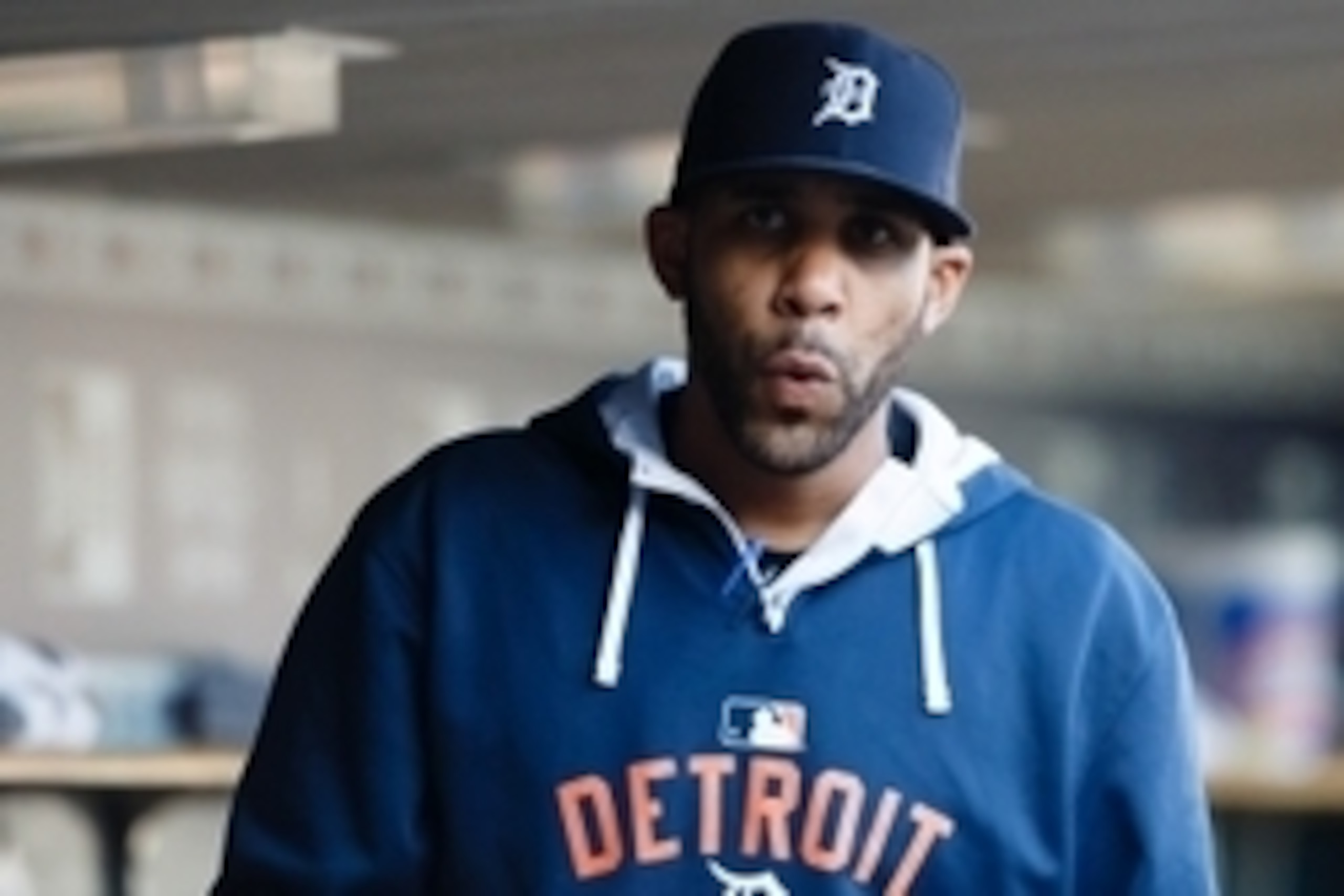Jul 21, 2015; Detroit, MI, USA; Detroit Tigers starting pitcher David Price (14) in the dugout against the Seattle Mariners at Comerica Park. Mandatory Credit: Rick Osentoski-USA TODAY Sports