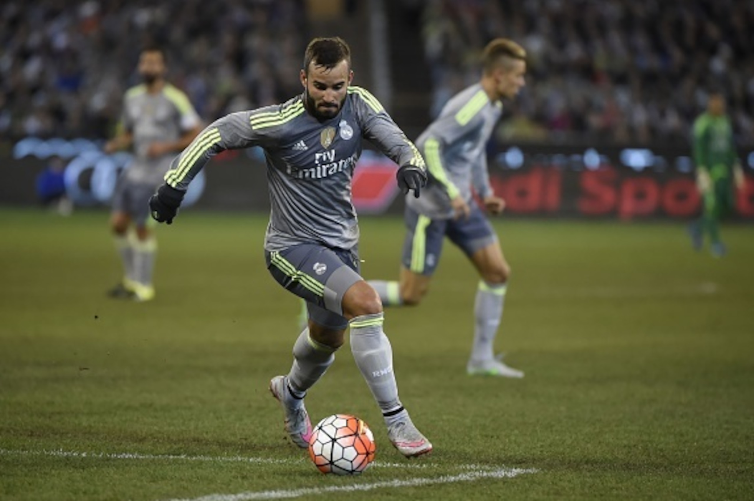 Jese Rodriguez of Real Madrid controls the ball during the International Champions Cup football match between English Premier League team Manchester City and Spanish side Real Madrid in Melbourne on July 24, 2015. AFP PHOTO / Mal FAIRCLOUGH -- IMAGE RESTR Jese Rodriguez of Real Madrid controls the ball during the International Champions Cup football match between English Premier League team Manchester City and Spanish side Real Madrid in Melbourne on July 24, 2015. AFP PHOTO / Mal FAIRCLOUGH -- IMAGE RESTR