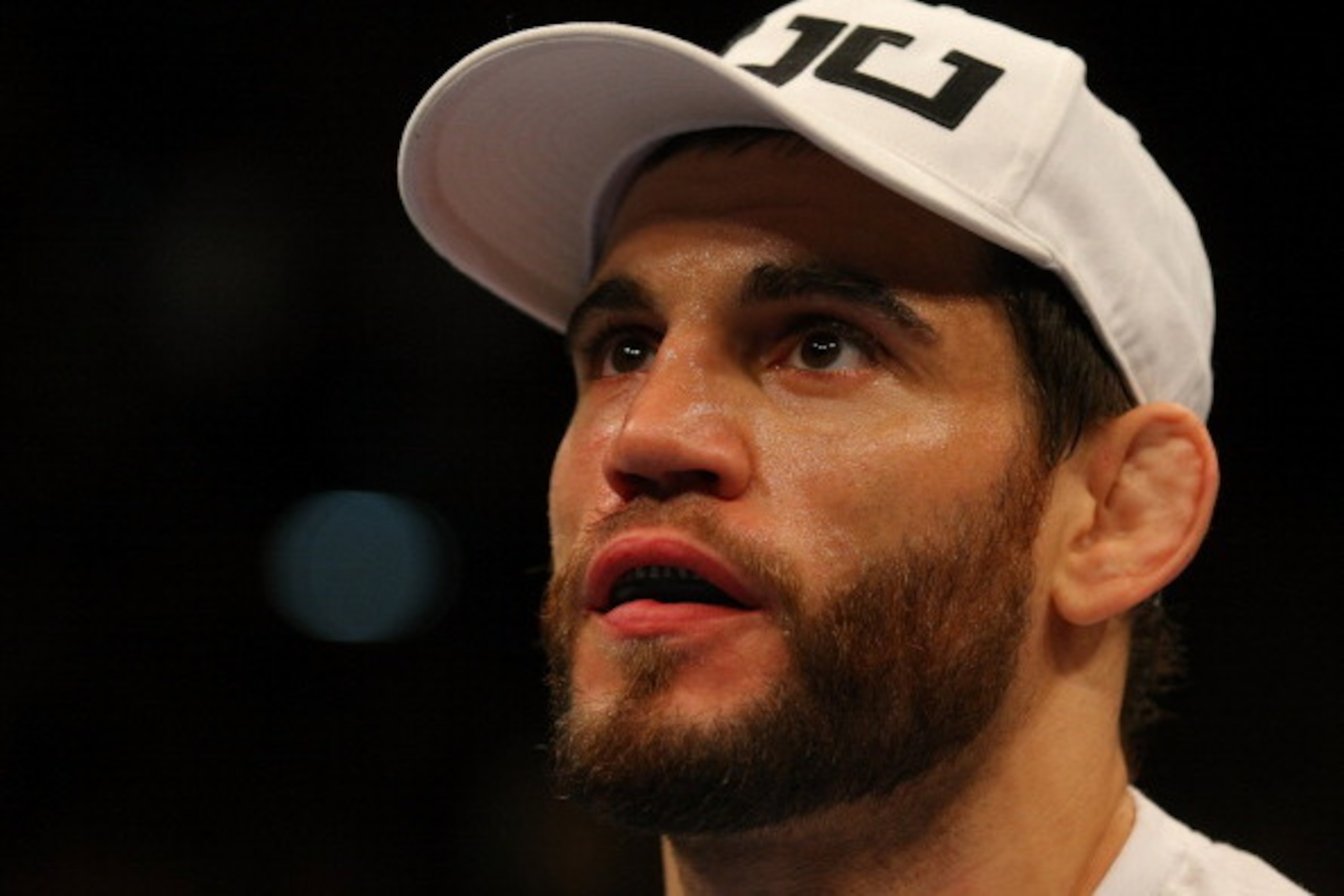 LAS VEGAS, NV - DECEMBER 30: A stunned Jon Fitch reacts after losing to Johny Hendricks by knockout during the UFC 141 event at the MGM Grand Garden Arena on December 30, 2011 in Las Vegas, Nevada. (Photo by Donald Miralle/Zuffa LLC/Zuffa LLC via Getty Im