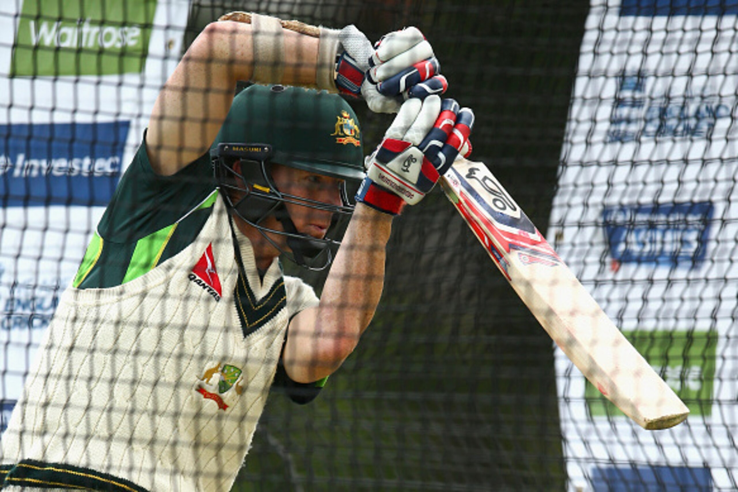 BIRMINGHAM, ENGLAND - JULY 27:  Chris Rogers of Australia bats during a nets session ahead of the 3rd Investec Ashes Test match between England and Australia at Edgbaston on July 27, 2015 in Birmingham, United Kingdom.  (Photo by Ryan Pierse/Getty Images)