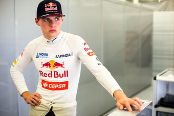 NORTHAMPTON, ENGLAND - JULY 03:  Max Verstappen of Scuderia Toro Rosso and The Netherlands during practice for the Formula One Grand Prix of Great Britain at Silverstone Circuit on July 3, 2015 in Northampton, England.  (Photo by Peter Fox/Getty Images)