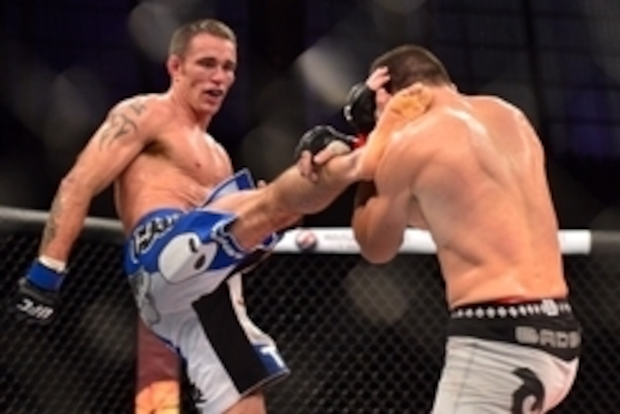 Oct 9, 2013; Barueri, Sao Paulo, Brazil; Demian Maia (red gloves) fights against Jake Shields (blue gloves) during UFC Fight Night 29 at Jose Correa Arena. Mandatory Credit: Jason Silva-USA TODAY Sports