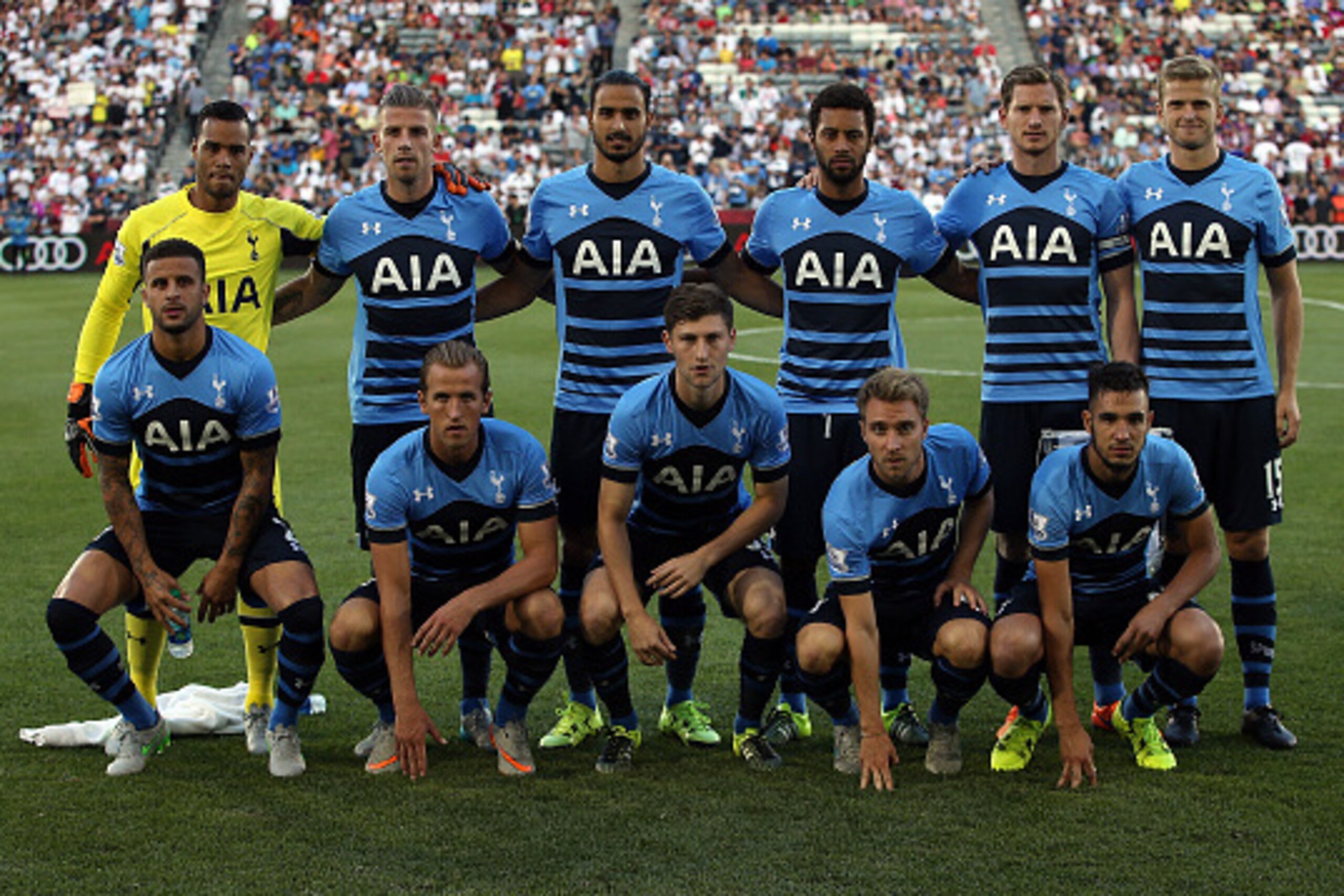 COMMERCE CITY, CO - JULY 29:  The Tottenham Hotspur pose for a team photo prior to facing the MLS All-Stars during the 2015 AT&T Major League Soccer All-Star game at Dick's Sporting Goods Park on July 29, 2015 in Commerce City, Colorado. The MLS All-Stars