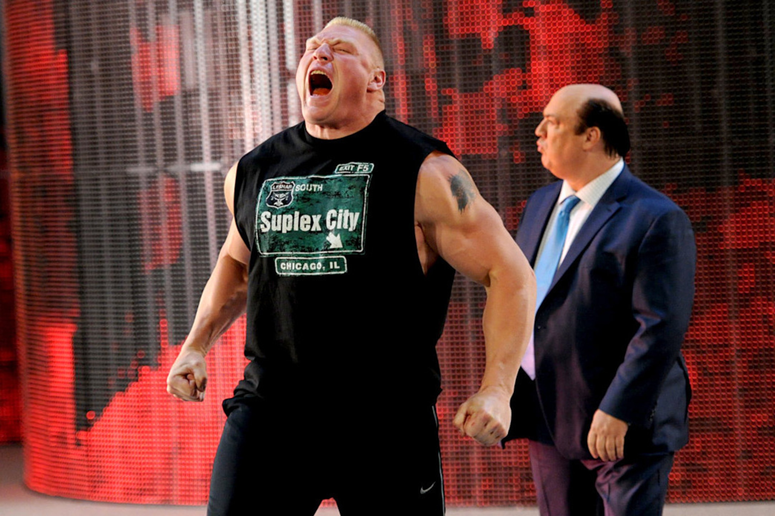 Brock Lesnar ready to send someone to Suplex City.