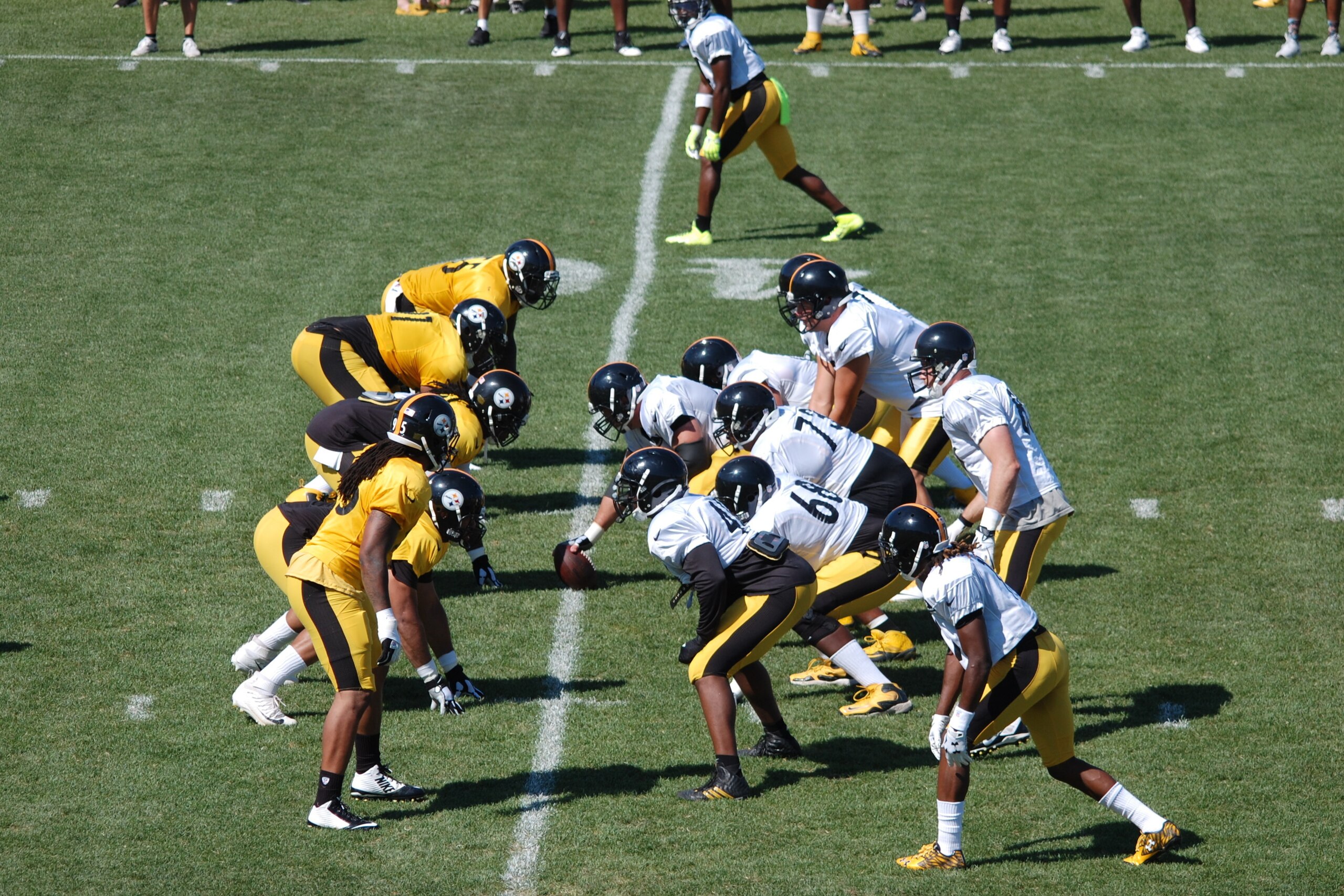 The ground game was a focal point during team drills on Thursday.