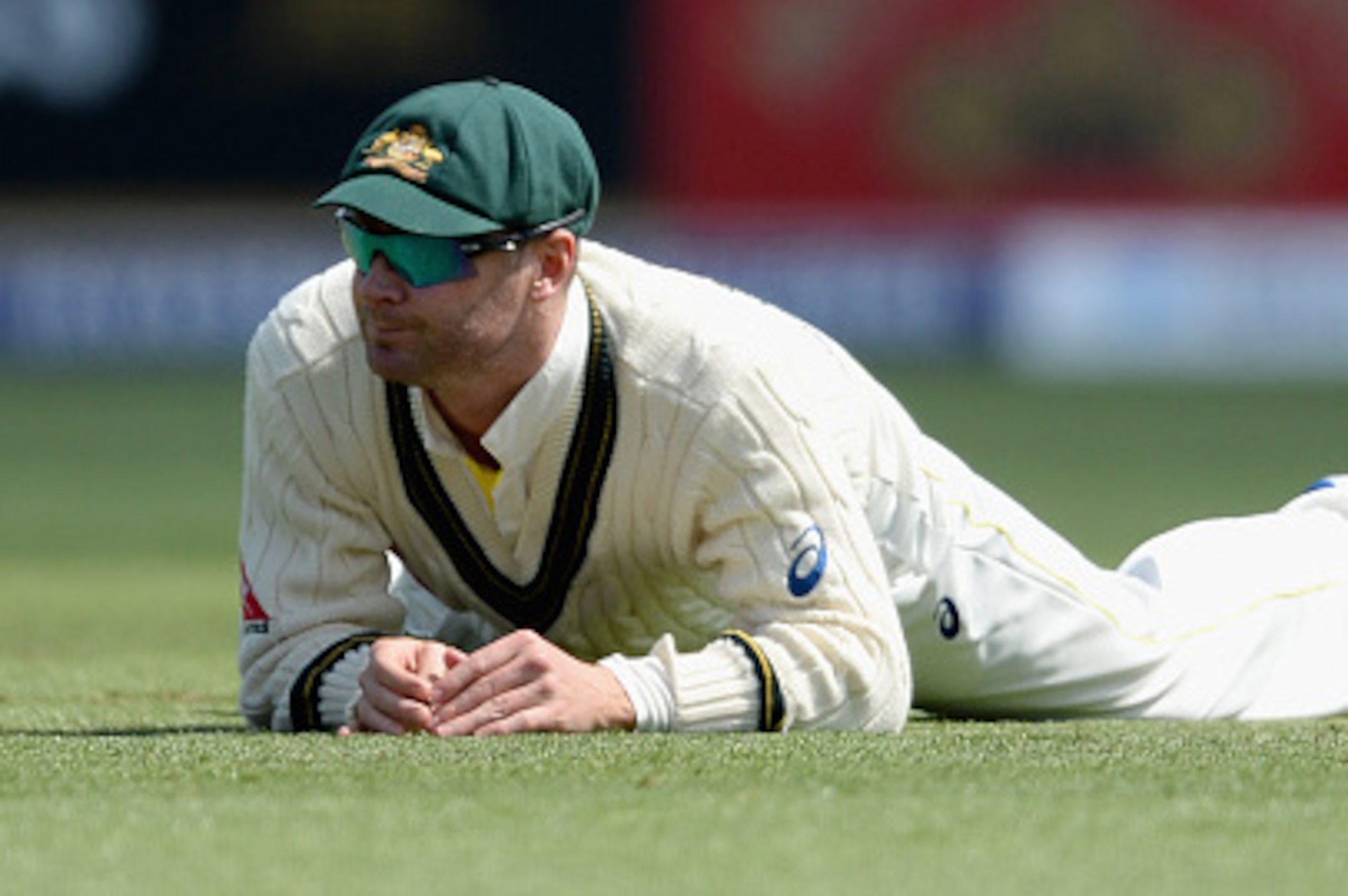 BIRMINGHAM, ENGLAND - JULY 31:  Australian captain Michael Clarke reacts after dropping Ian Bell of England during day three of the 3rd Investec Ashes Test match between England and Australia at Edgbaston on July 31, 2015 in Birmingham, United Kingdom.