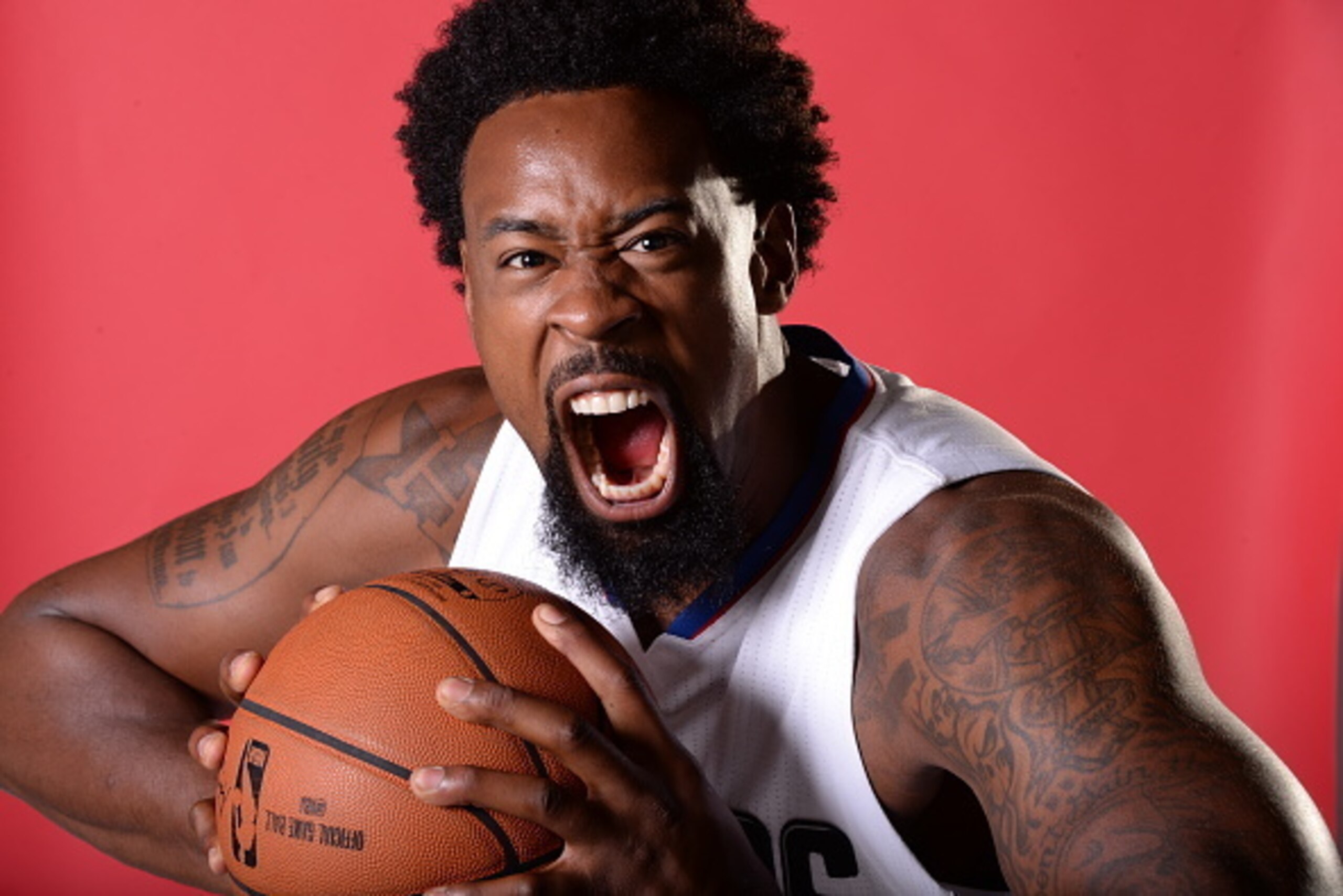 LOS ANGELES, CA - JULY 21: DeAndre Jordan #6 of the Los Angeles Clippers poses for a portrait at STAPLES Center on July 21, 2015 in Los Angeles, California. NOTE TO USER: User expressly acknowledges and agrees that, by downloading and/or using this Photog