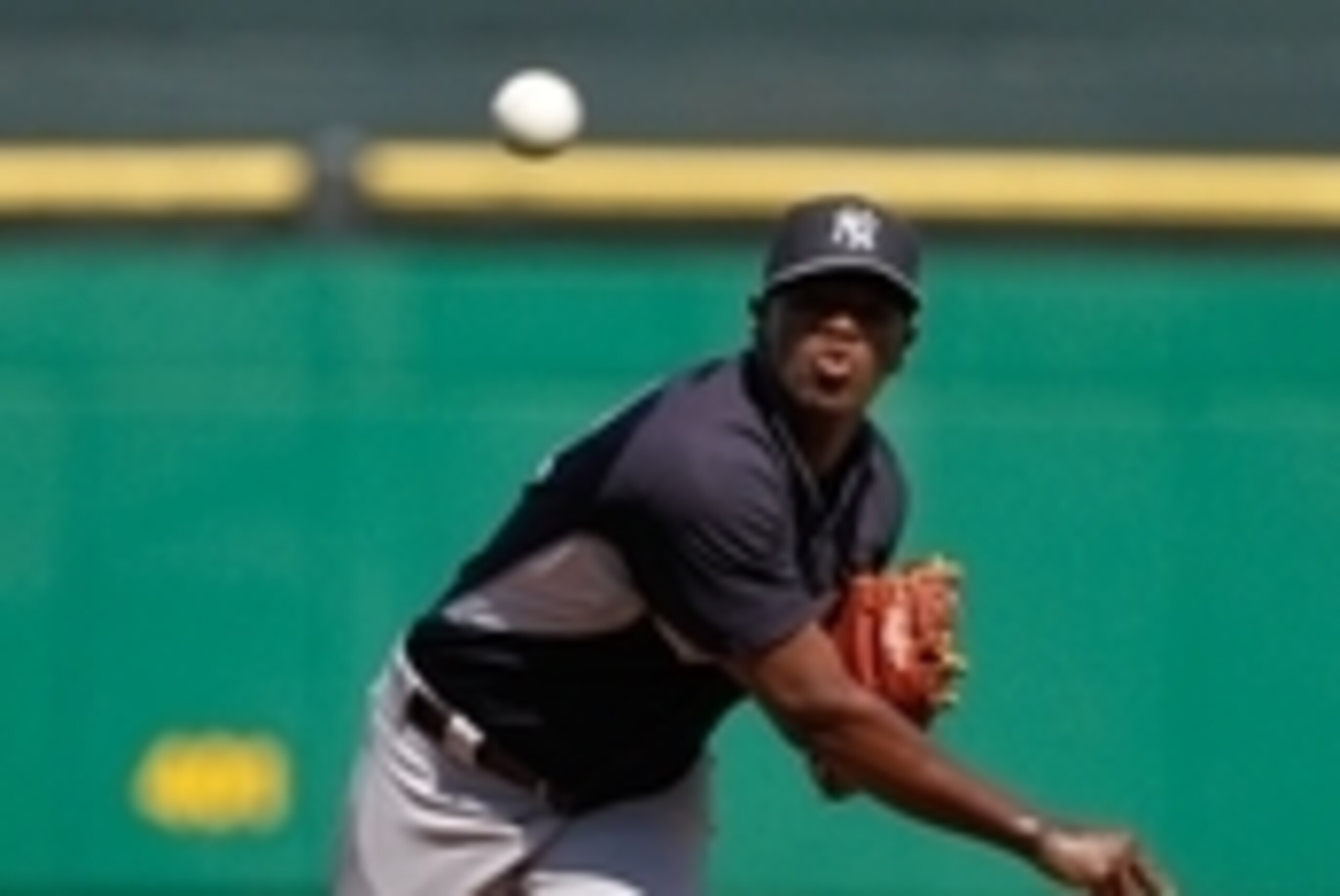 Mar 3, 2015; Clearwater, FL, USA; New York Yankees starting pitcher Luis Severino (91) throws a pitch during a spring training baseball game at Bright House Field. Mandatory Credit: Kim Klement-USA TODAY Sports