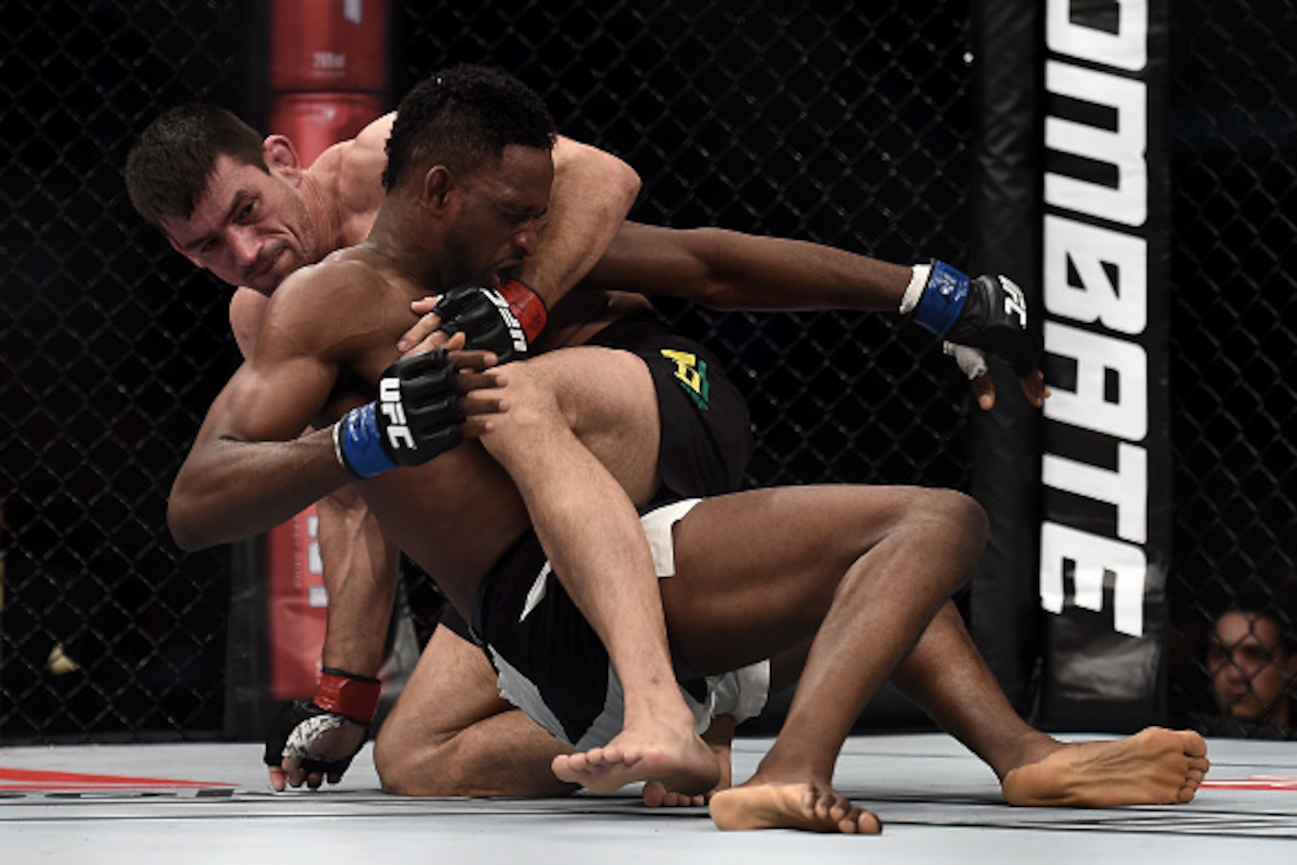 RIO DE JANEIRO, BRAZIL - AUGUST 01:  Demian Maia of Brazil submits Neil Magny of the United States in their welterweight bout during the UFC 190 Rousey v Correia at HSBC Arena on August 1, 2015 in Rio de Janeiro, Brazil.  (Photo by Buda Mendes/Zuffa LLC/Z