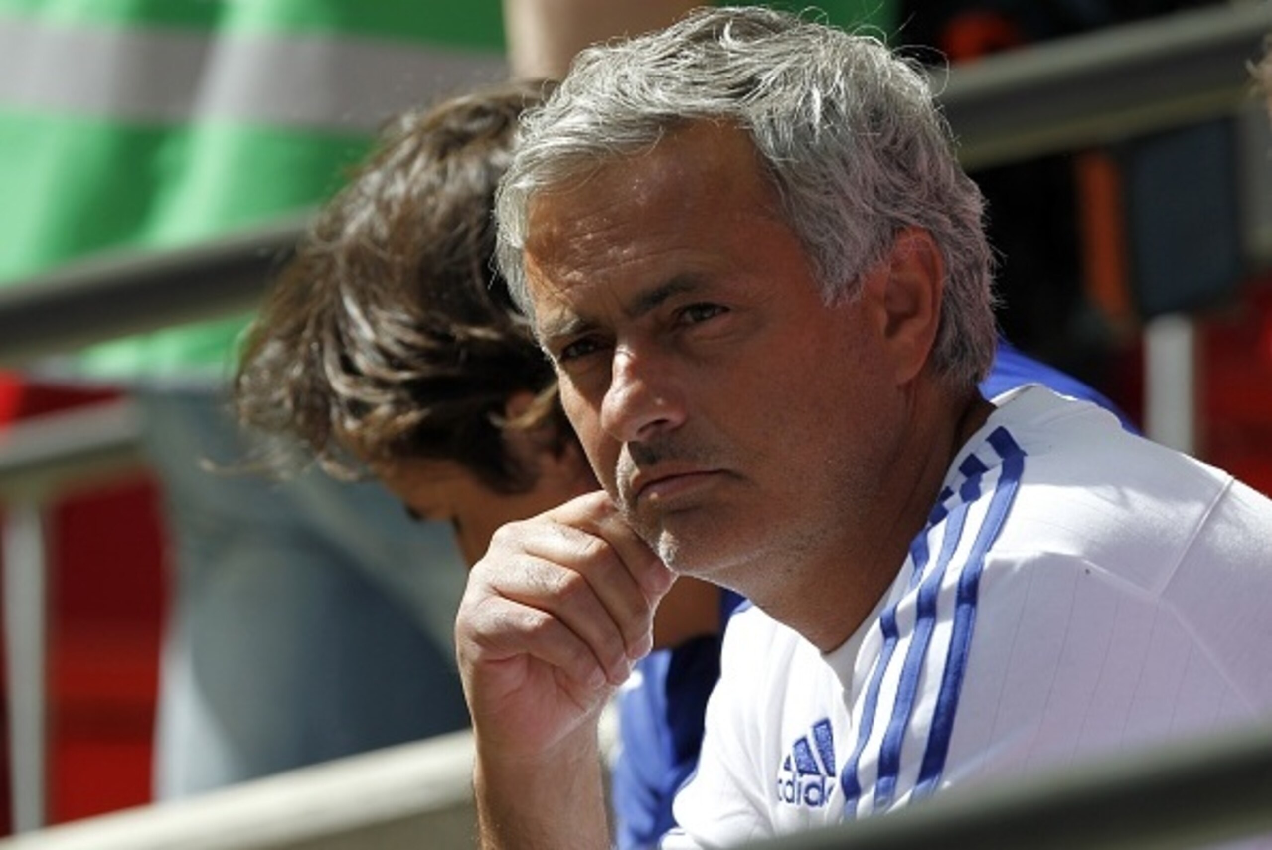 Chelsea's Portuguese manager Jose Mourinho looks on ahead of the FA Community Shield football match between Arsenal and Chelsea at Wembley Stadium in north London on August 2, 2015. AFP PHOTO / IAN KINGTON

 -- NOT FOR MARKETING OR ADVERTISING USE / RESTR