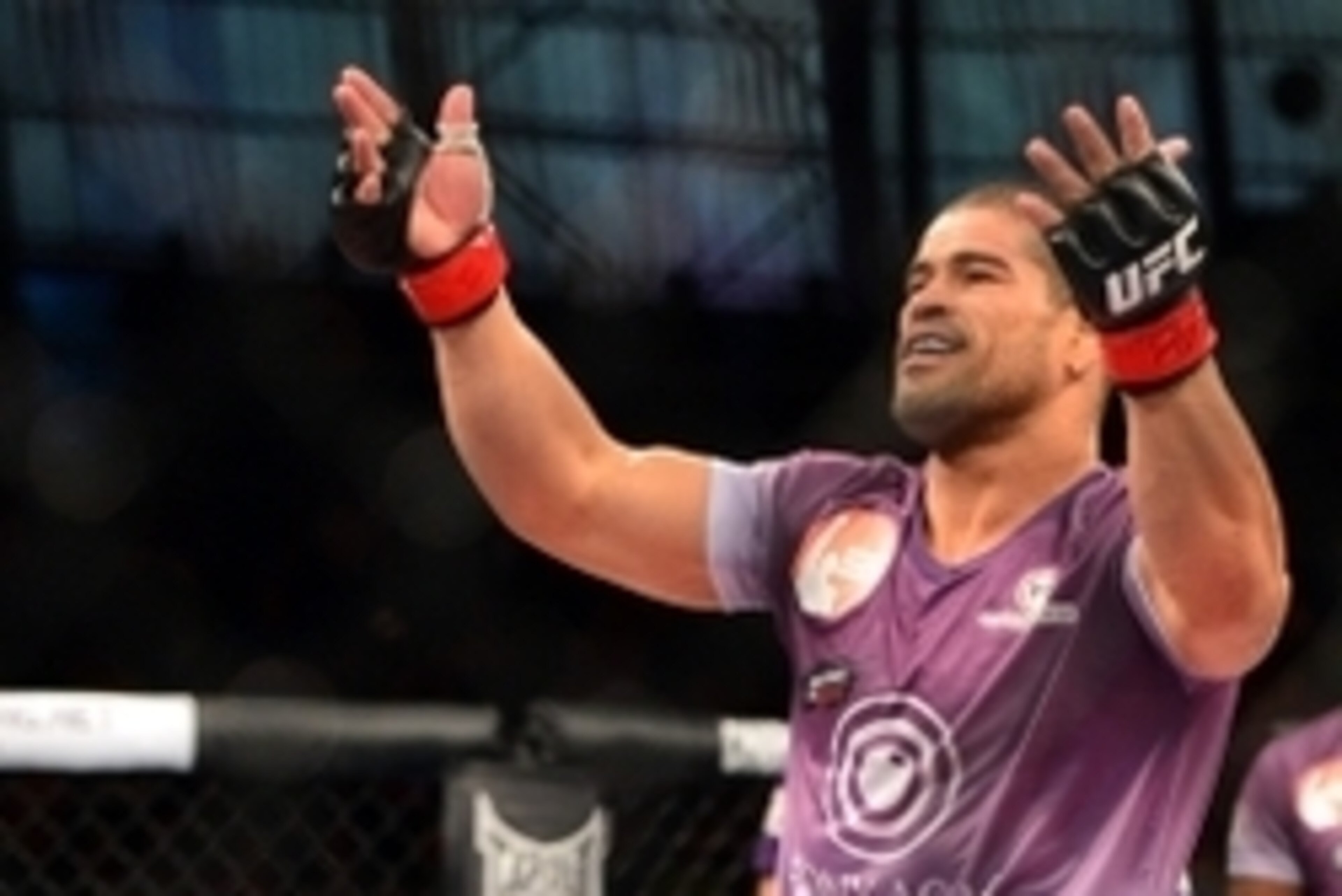 Oct 9, 2013; Barueri, Sao Paulo, Brazil; Rousimar Palhares reacts after defeating Mike Pierce (not pictured) during UFC Fight Night at Jose Correa Arena. Mandatory Credit: Jason Silva-USA TODAY Sports Oct 9, 2013; Barueri, Sao Paulo, Brazil; Rousimar Palhares reacts after defeating Mike Pierce (not pictured) during UFC Fight Night at Jose Correa Arena. Mandatory Credit: Jason Silva-USA TODAY Sports