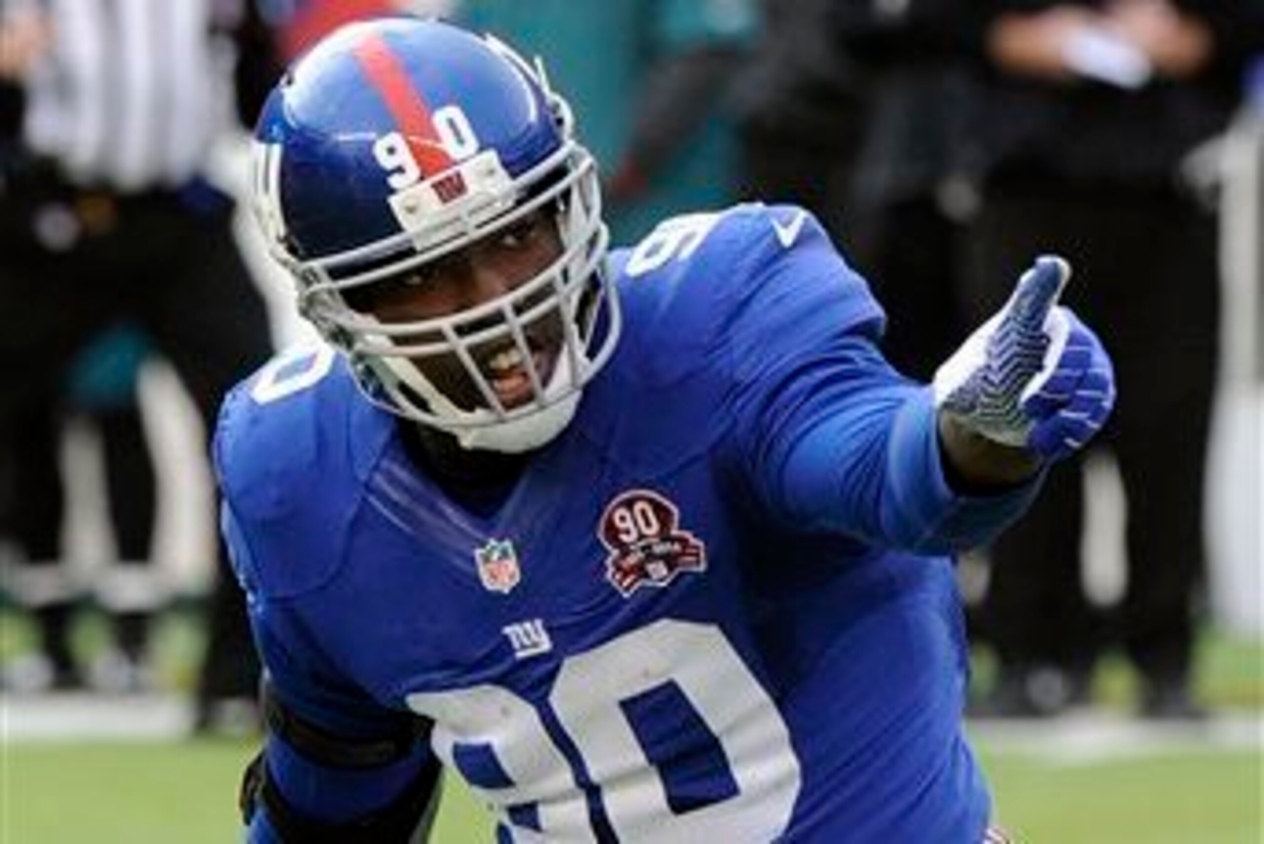 Jason Pierre-Paul led the Giants with 12.5 sacks last season.