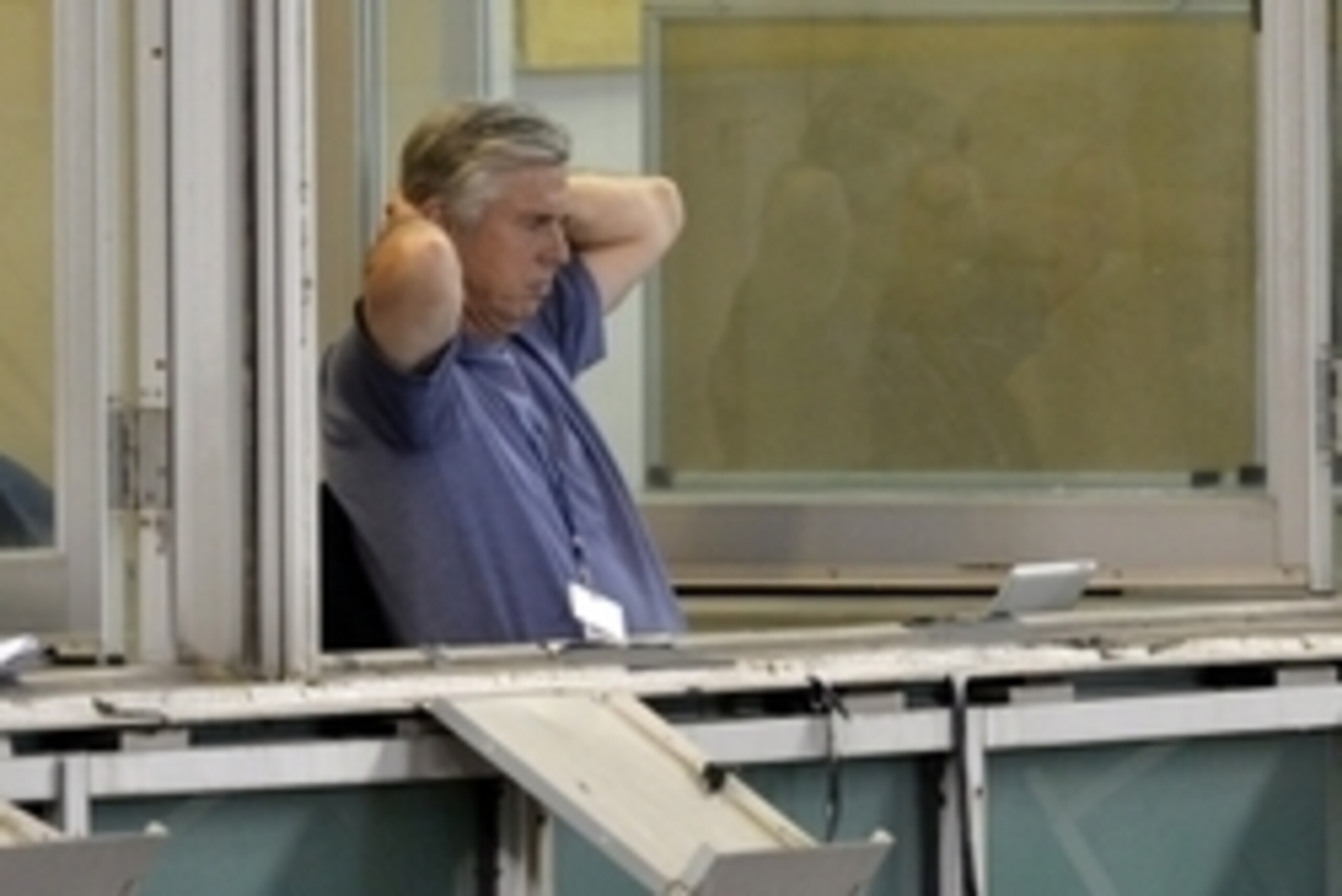 Sep 4, 2014; Cleveland, OH, USA; Detroit Tigers general manager Dave Dombrowski watches the game from the press box in the ninth inning at Progressive Field. Mandatory Credit: David Richard-USA TODAY Sports