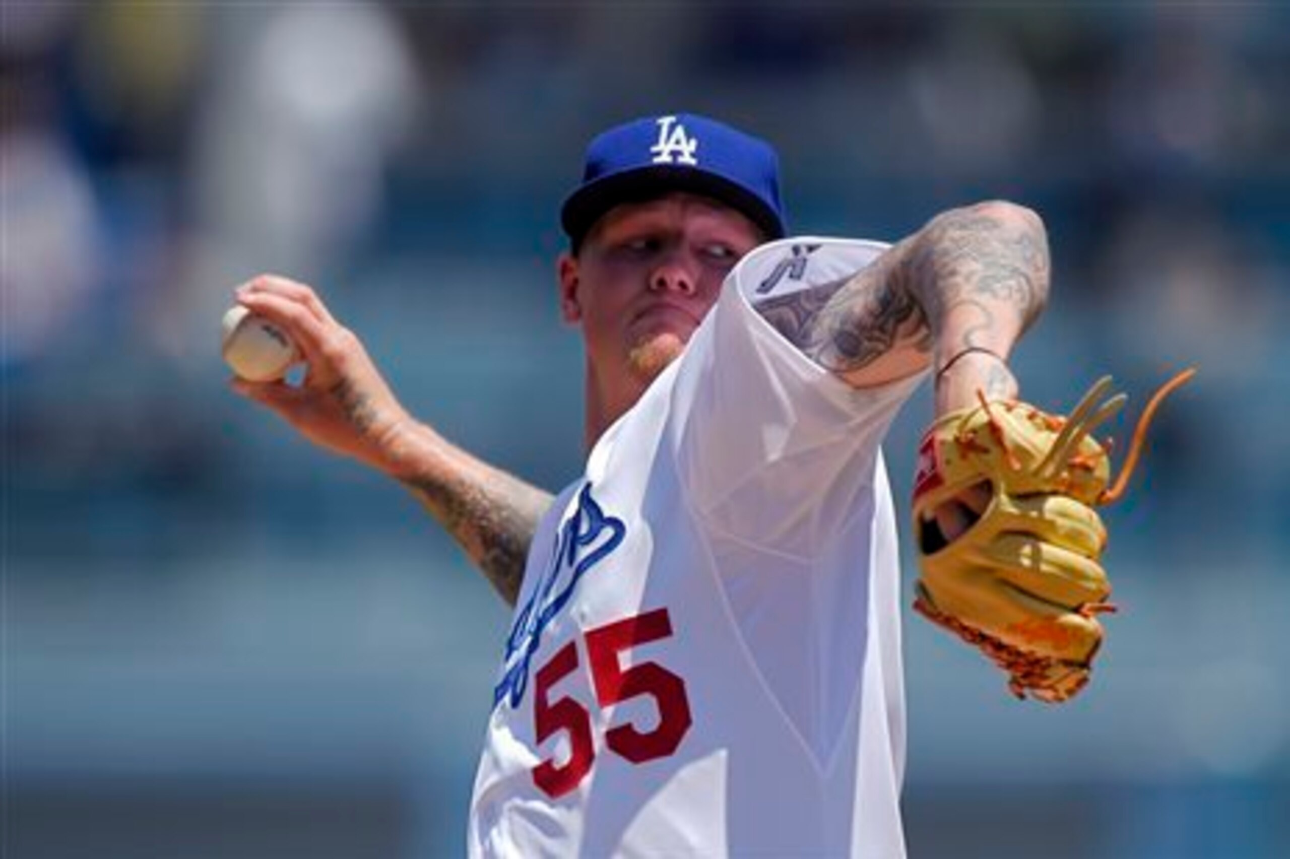 Mat Latos pitched well in his Dodgers debut