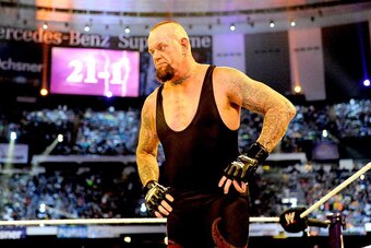 Taker is seen during WrestleMania 30.